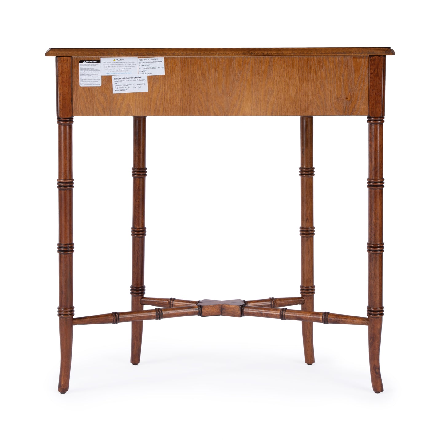 Butler Specialty Company Skilling 31 in. W Specialty Demilune Shape Wood 1 Drawer Console Table, Brown