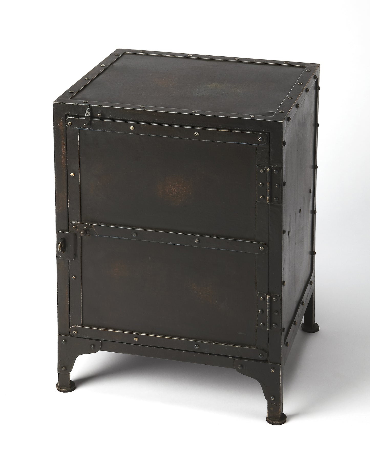 Owen Industrial End Table in Black  3642330