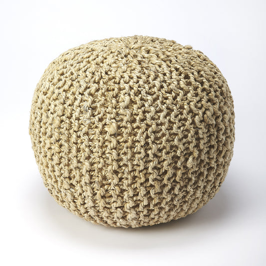 Pincushion Woven 19"W Pouffe in Natural 3689140