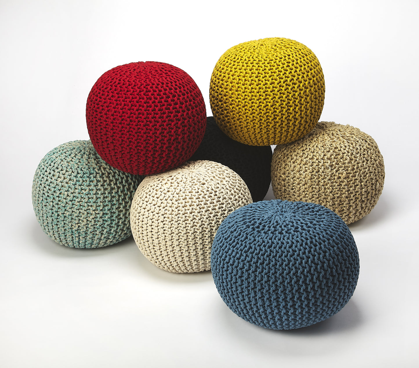 Pincushion Woven 19"W Pouffe in Natural 3689140