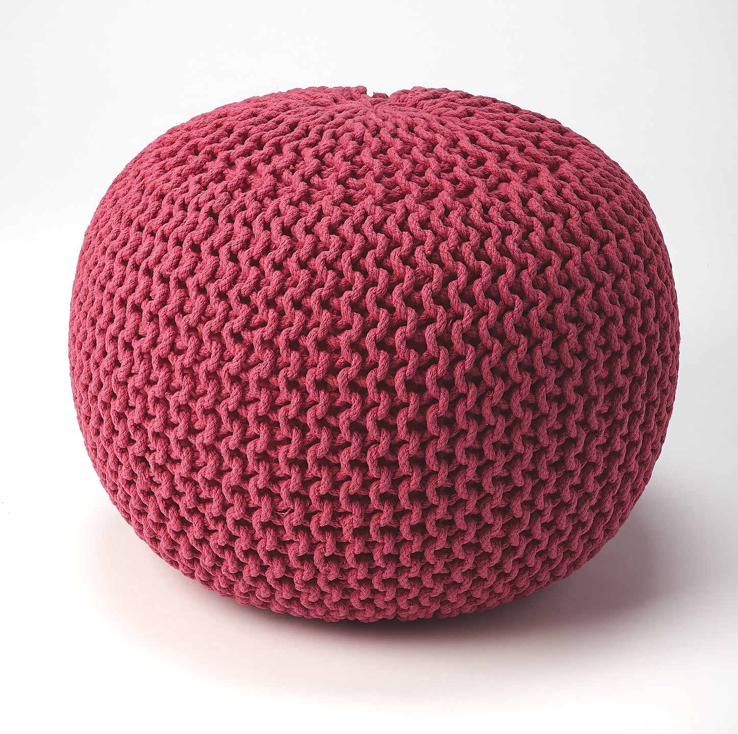 Pincushion Woven 19"W Pouffe in Pink 3689193