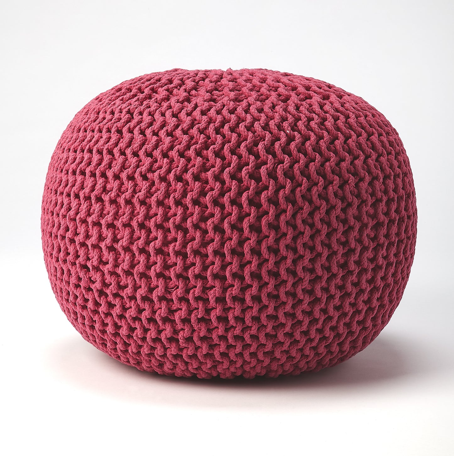 Pincushion Woven 19"W Pouffe in Pink 3689193