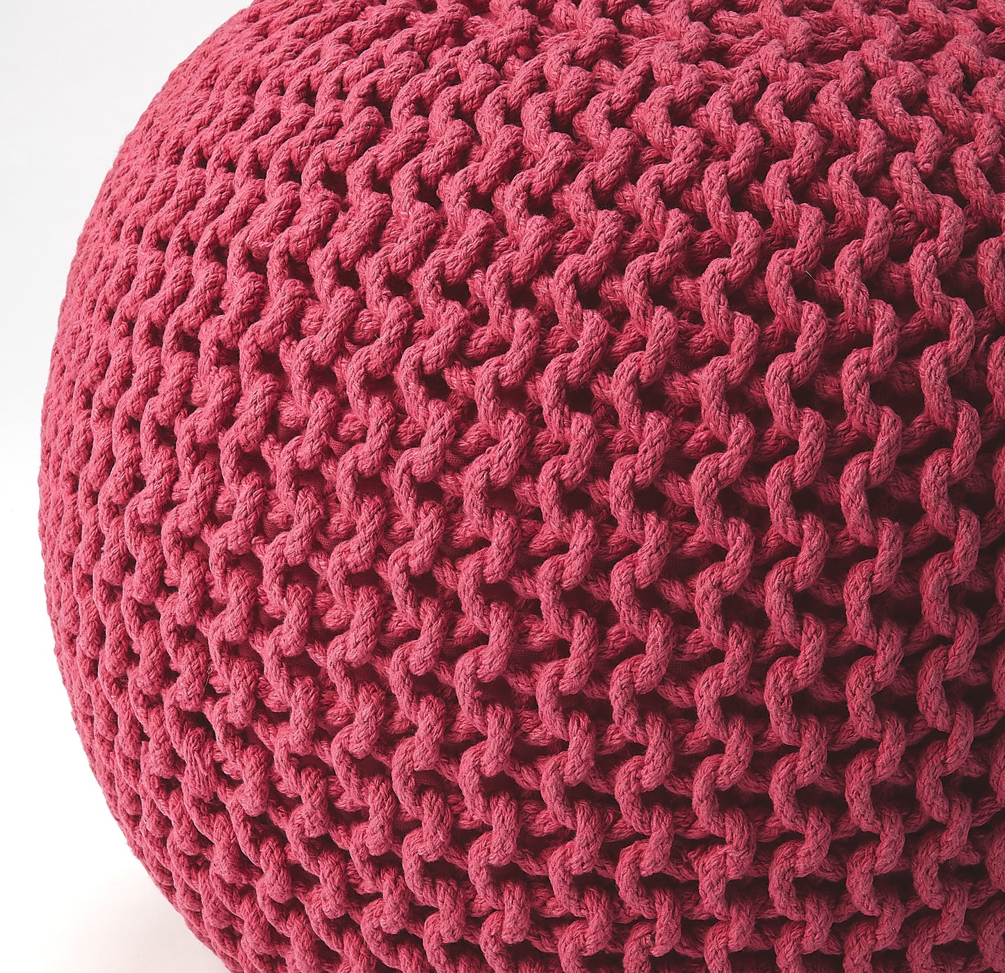 Pincushion Woven 19"W Pouffe in Pink 3689193