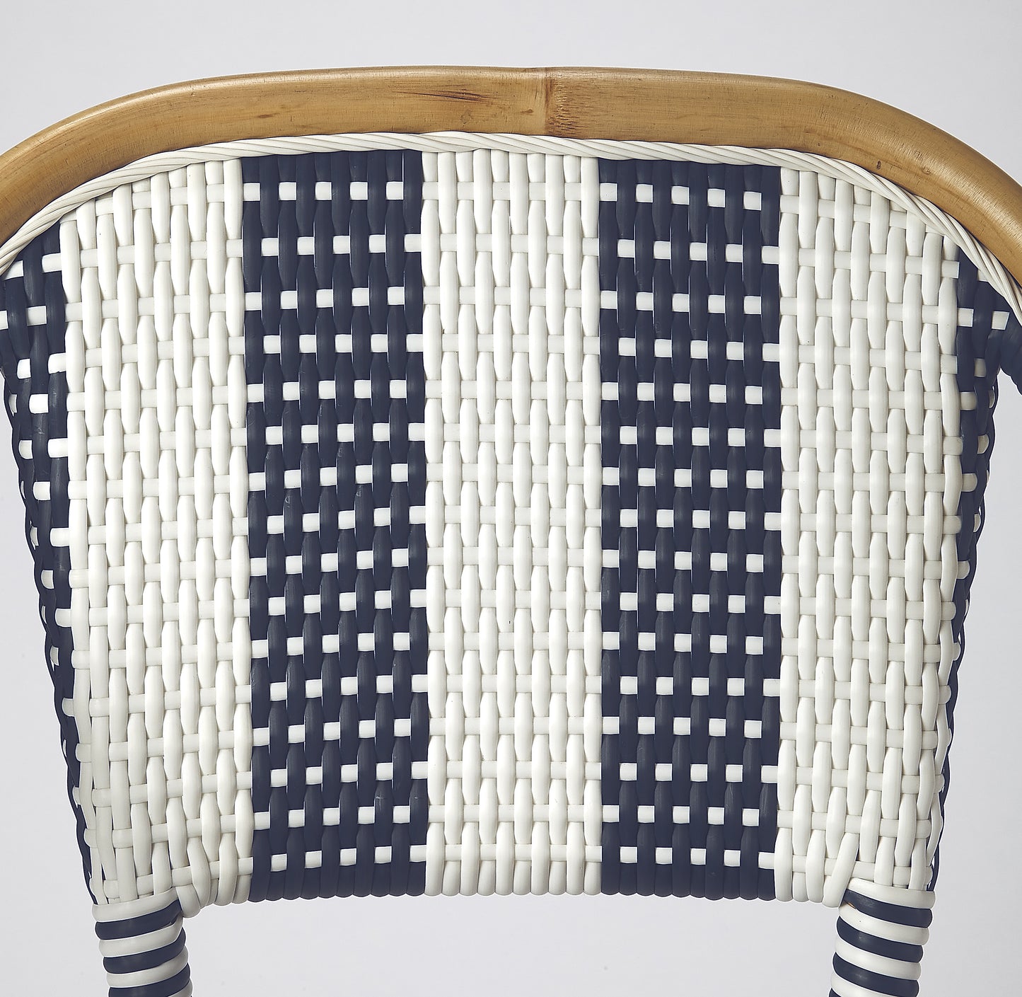 Lila Rattan 28" Bar Stool in Blue 3715291