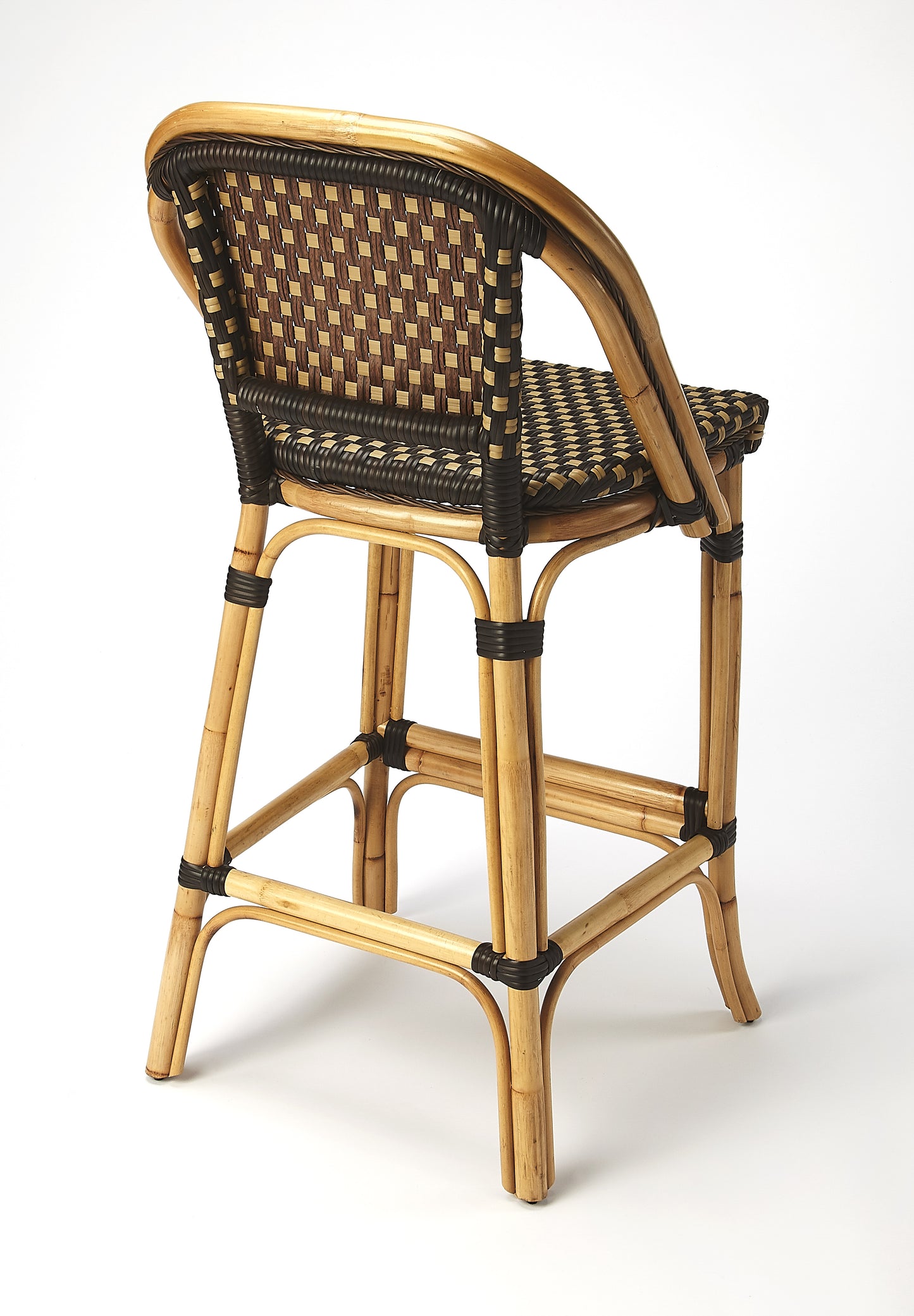 Lila Rattan 28" Bar Stool in Dark Brown 3715398
