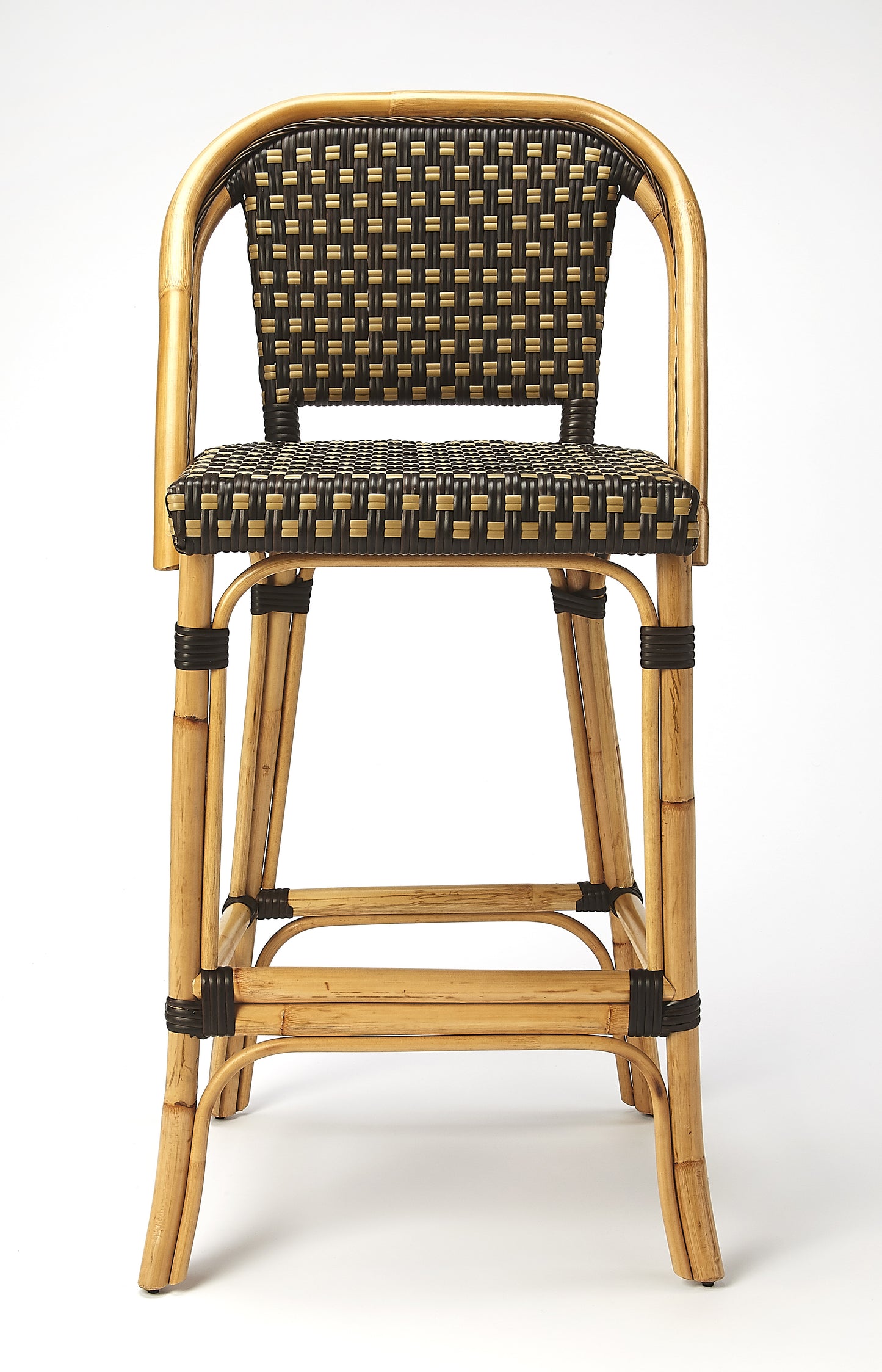 Lila Rattan 28" Bar Stool in Dark Brown 3715398