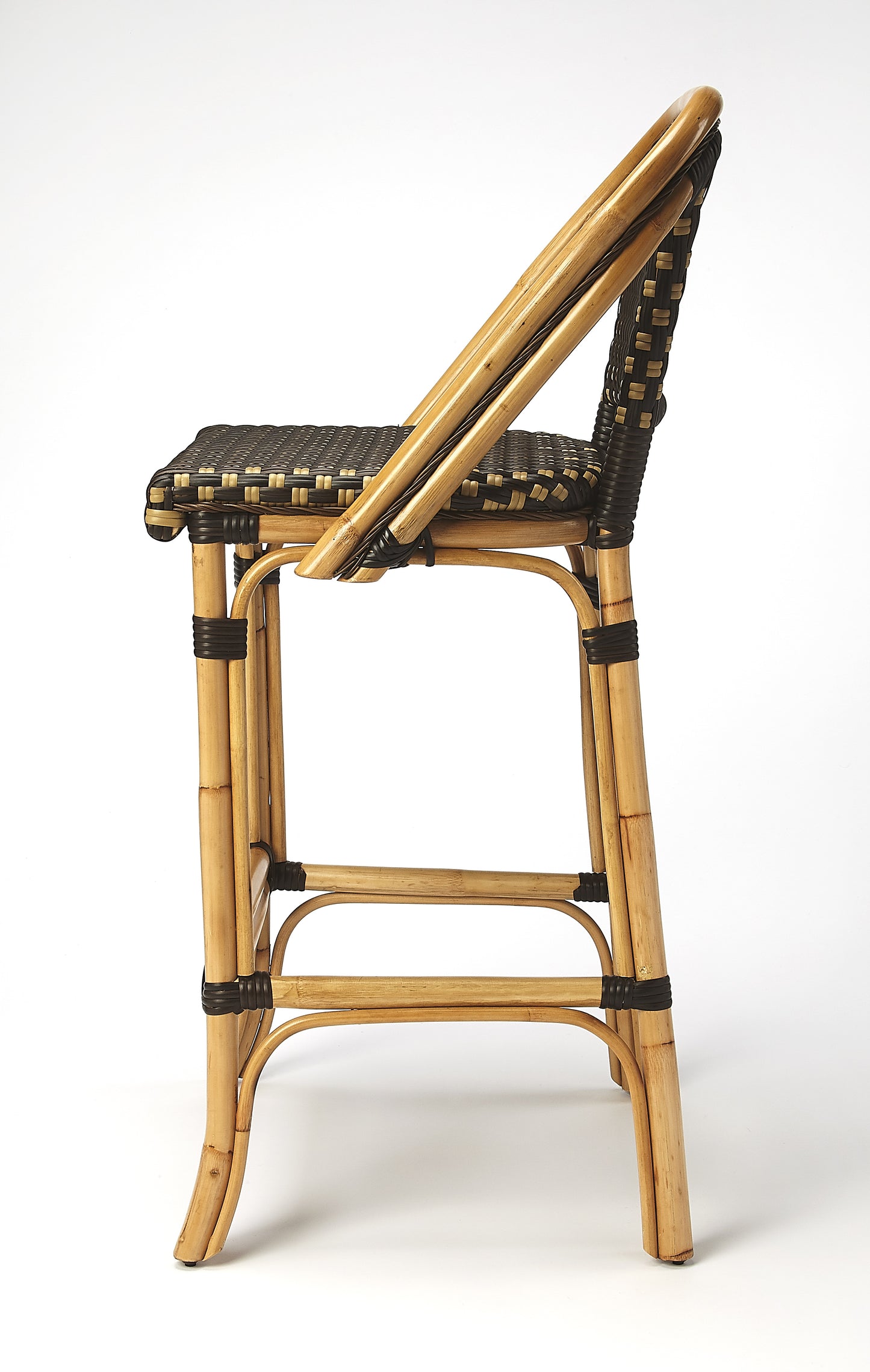 Lila Rattan 28" Bar Stool in Dark Brown 3715398