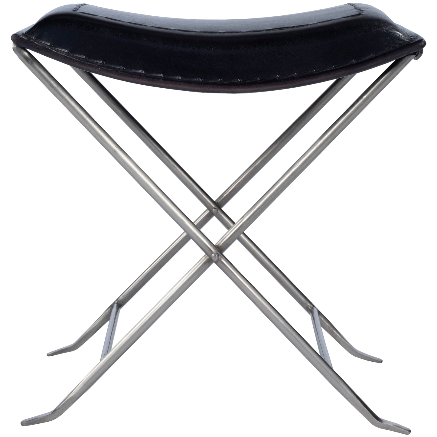 Melton Leather 21.5"W Stool in Black 3722034