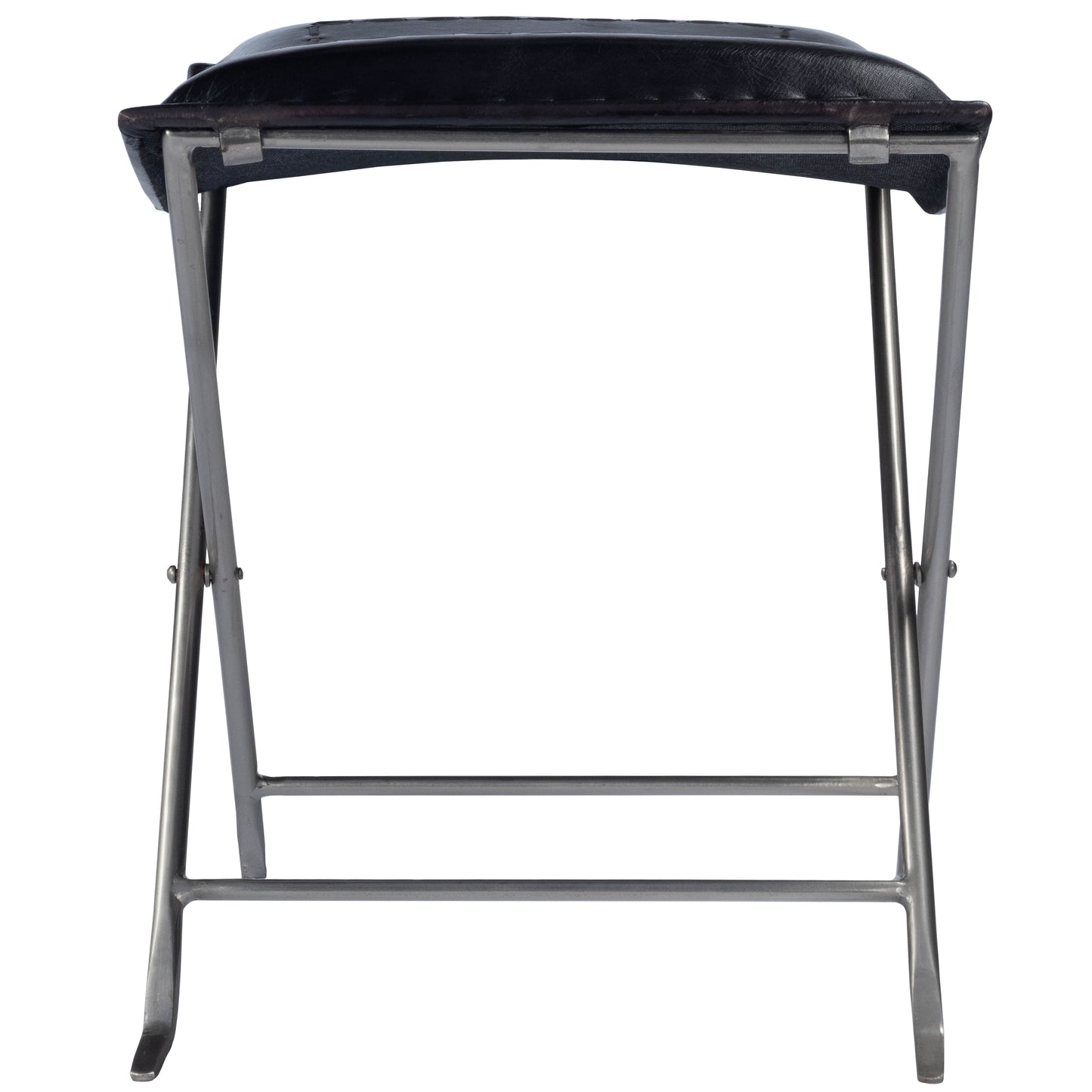 Melton Leather 21.5"W Stool in Black 3722034