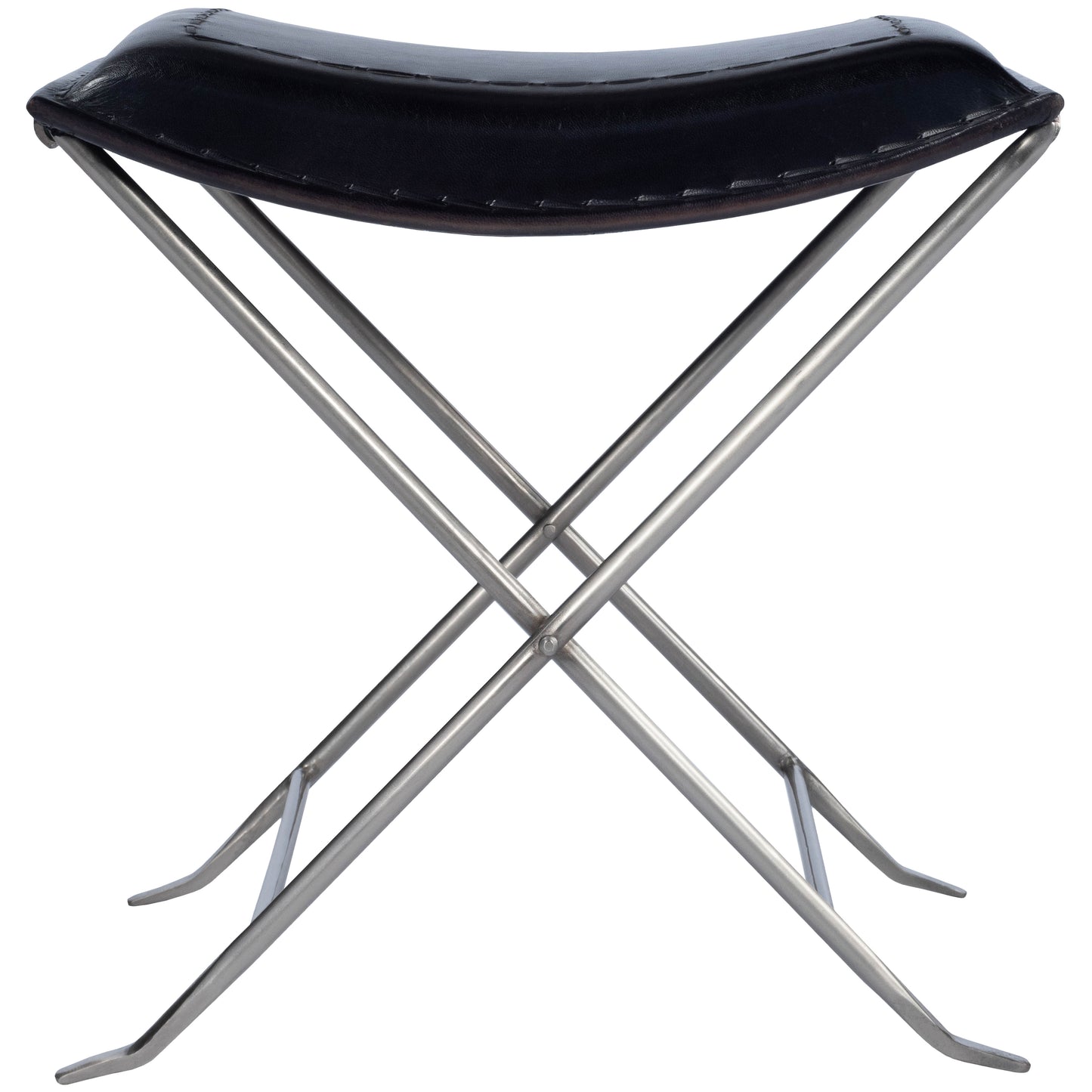 Melton Leather 21.5"W Stool in Black 3722034