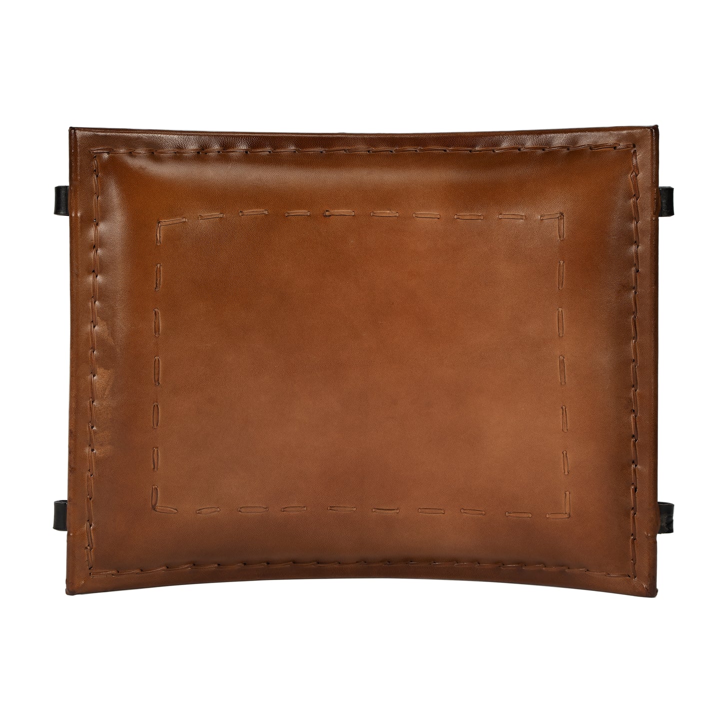 Melton Leather 21.5"W Stool in Medium Brown 3722344