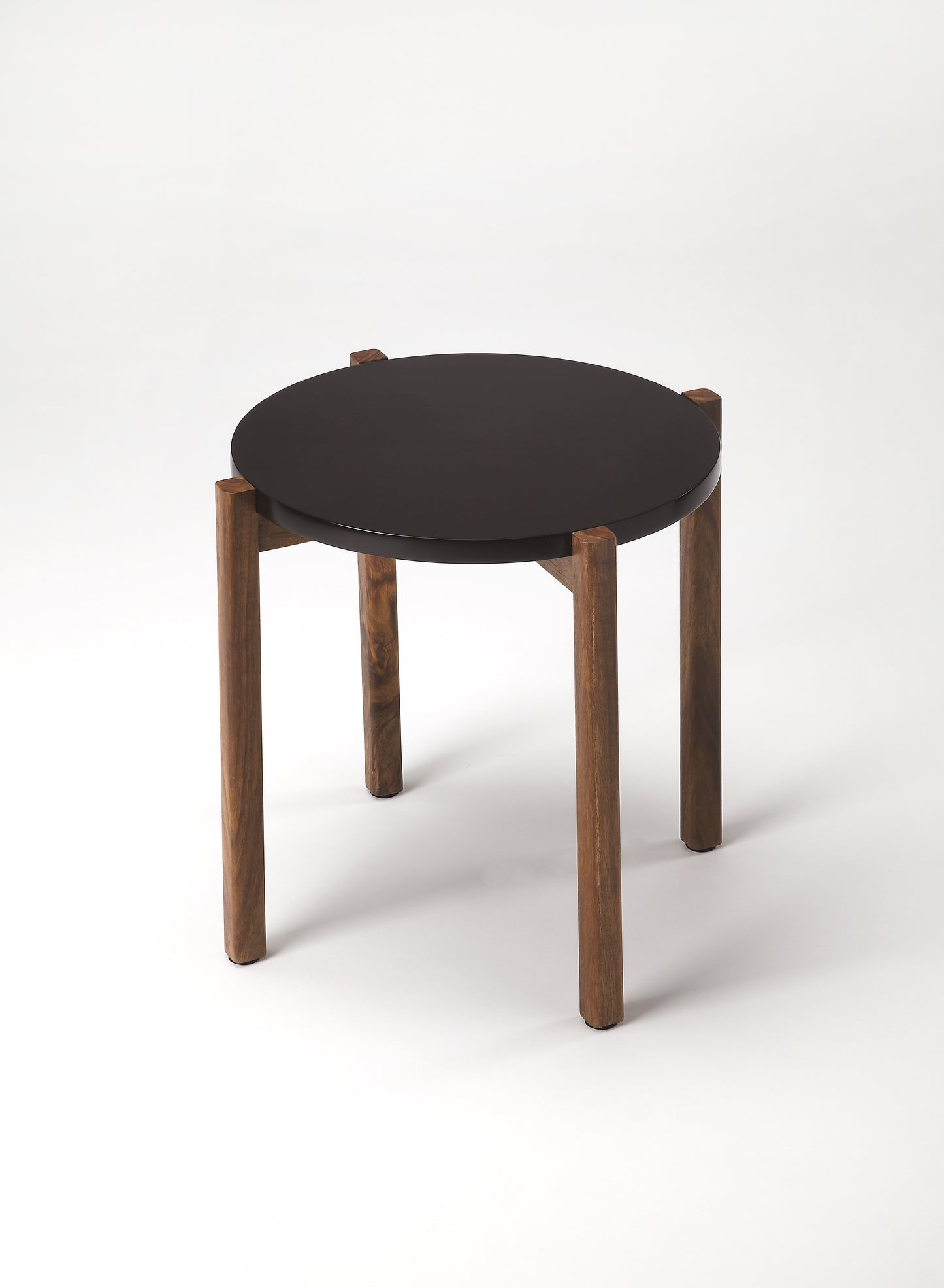 Butler Specialty Company Del Mar 16 in. W Round Wood Modern Side Table, Black