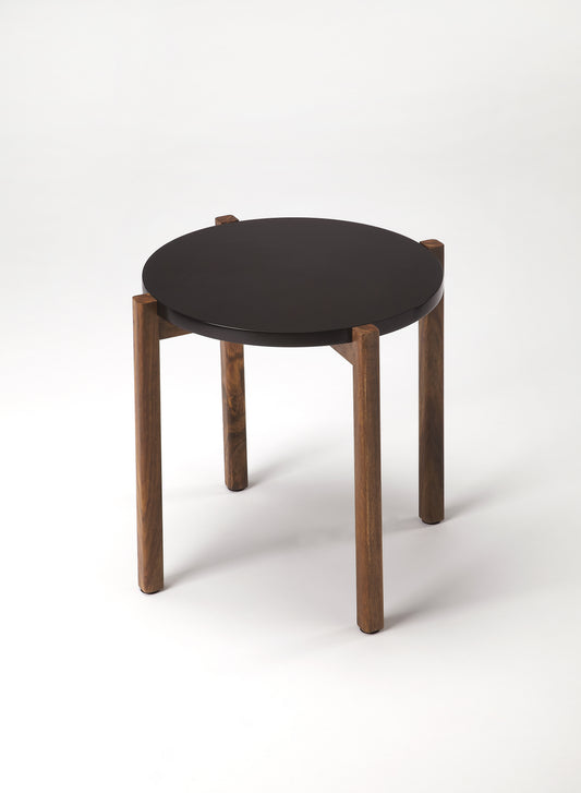 Butler Specialty Company Del Mar 16 in. W Round Wood Modern Side Table, Black