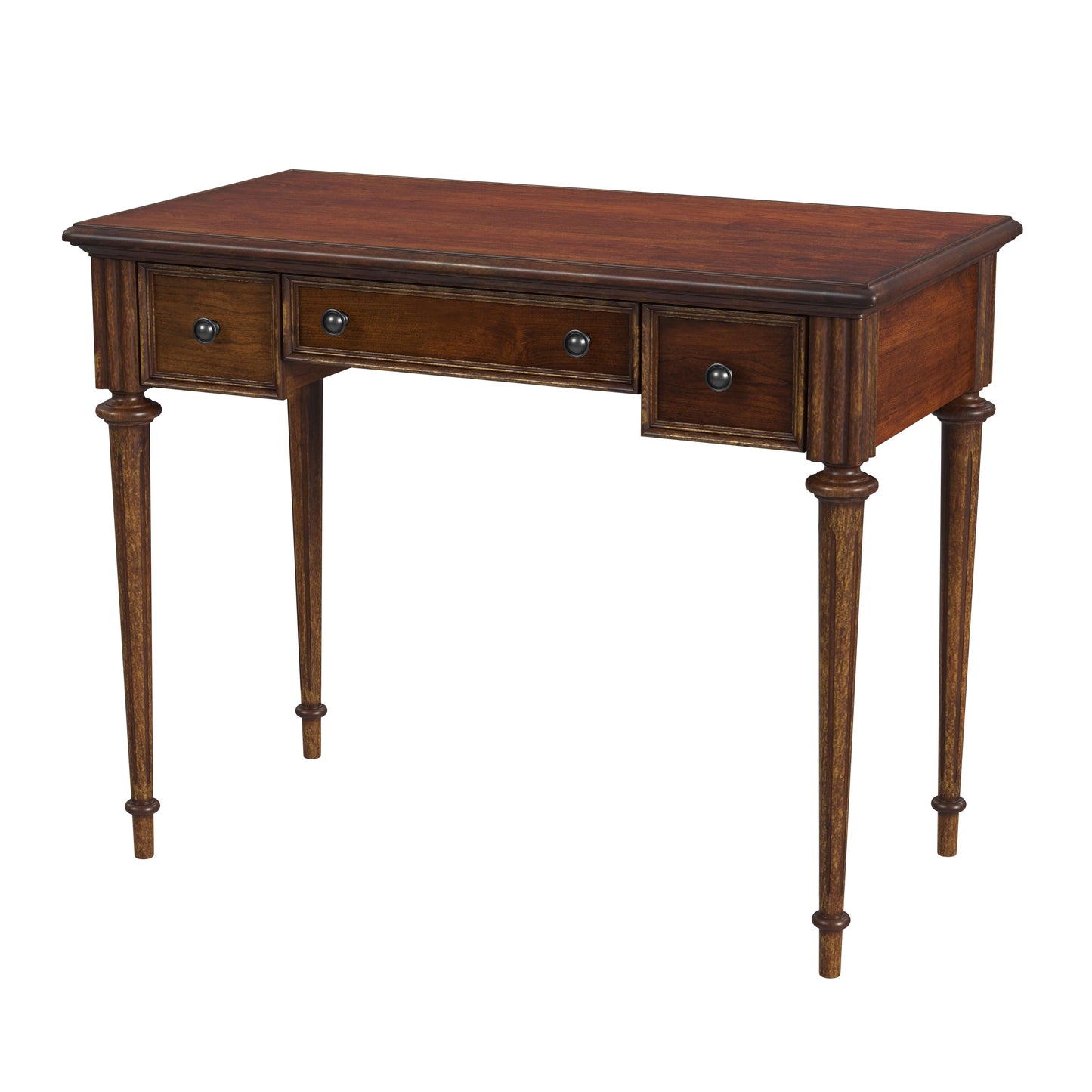 Butler Specialty Company Edmund 38 in. W Rectangular Wood 3 Drawer Traditional Writing Desk, Medium Brown