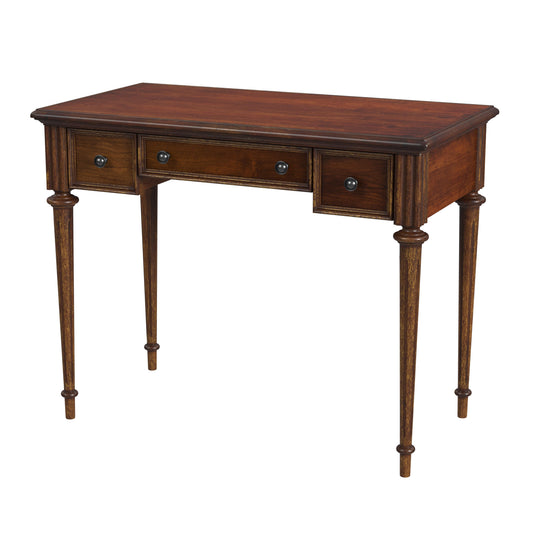 Butler Specialty Company Edmund 38 in. W Rectangular Wood 3 Drawer Traditional Writing Desk, Medium Brown