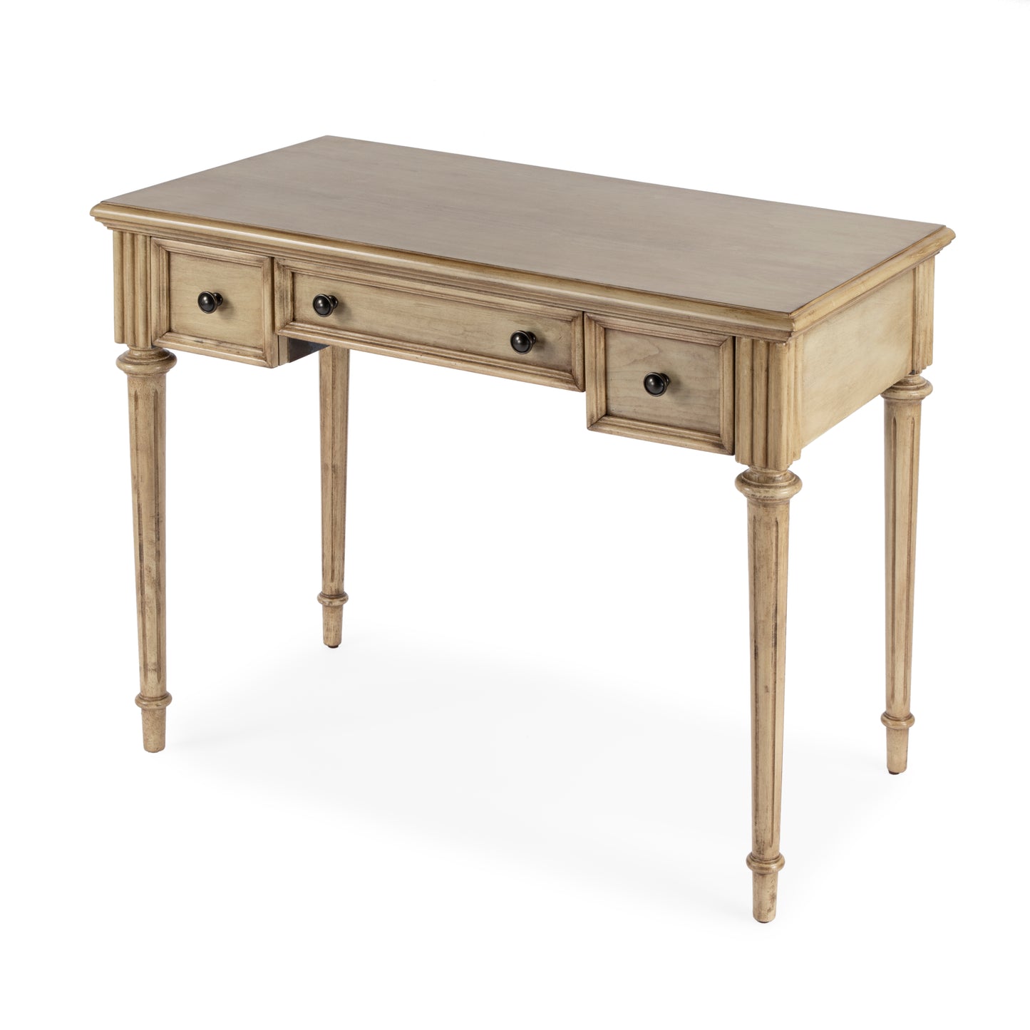 Butler Specialty Company Edmund 38 in. W Rectangular Wood 3 Drawer Traditional Writing Desk, Beige