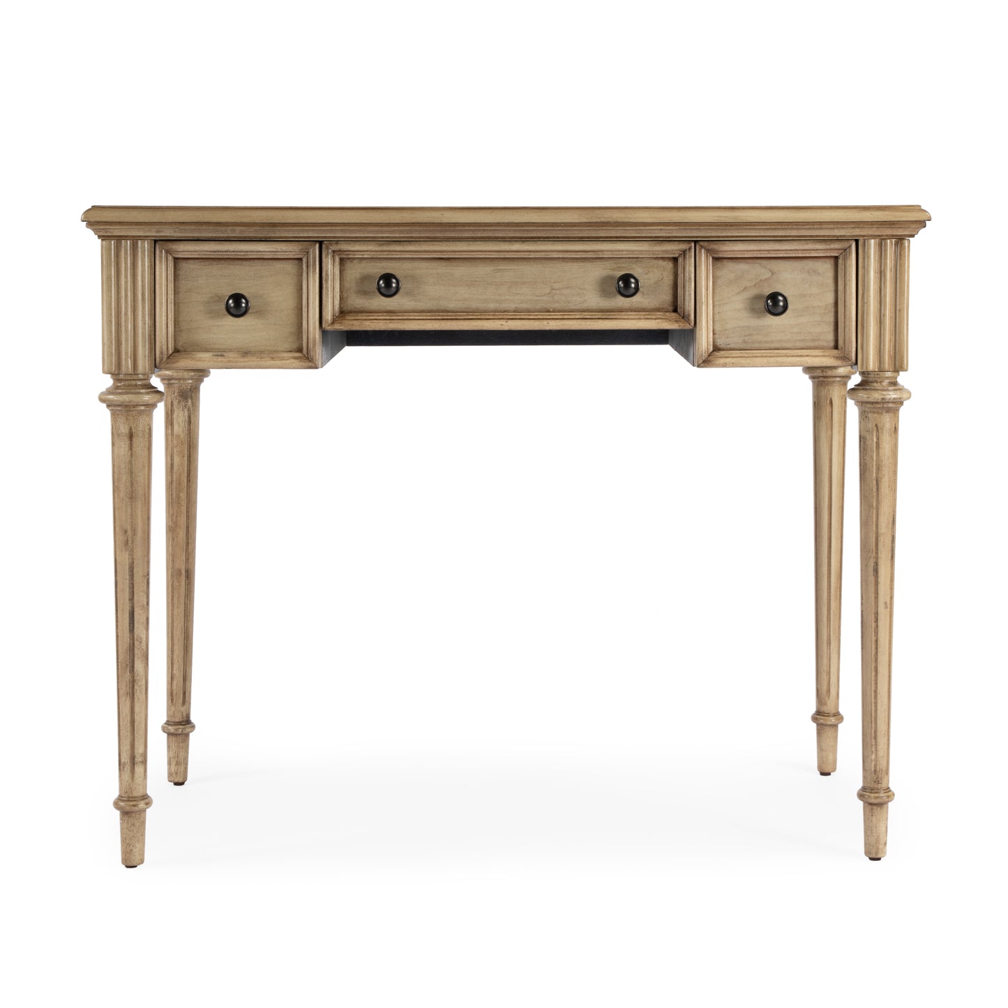 Butler Specialty Company Edmund 38 in. W Rectangular Wood 3 Drawer Traditional Writing Desk, Beige