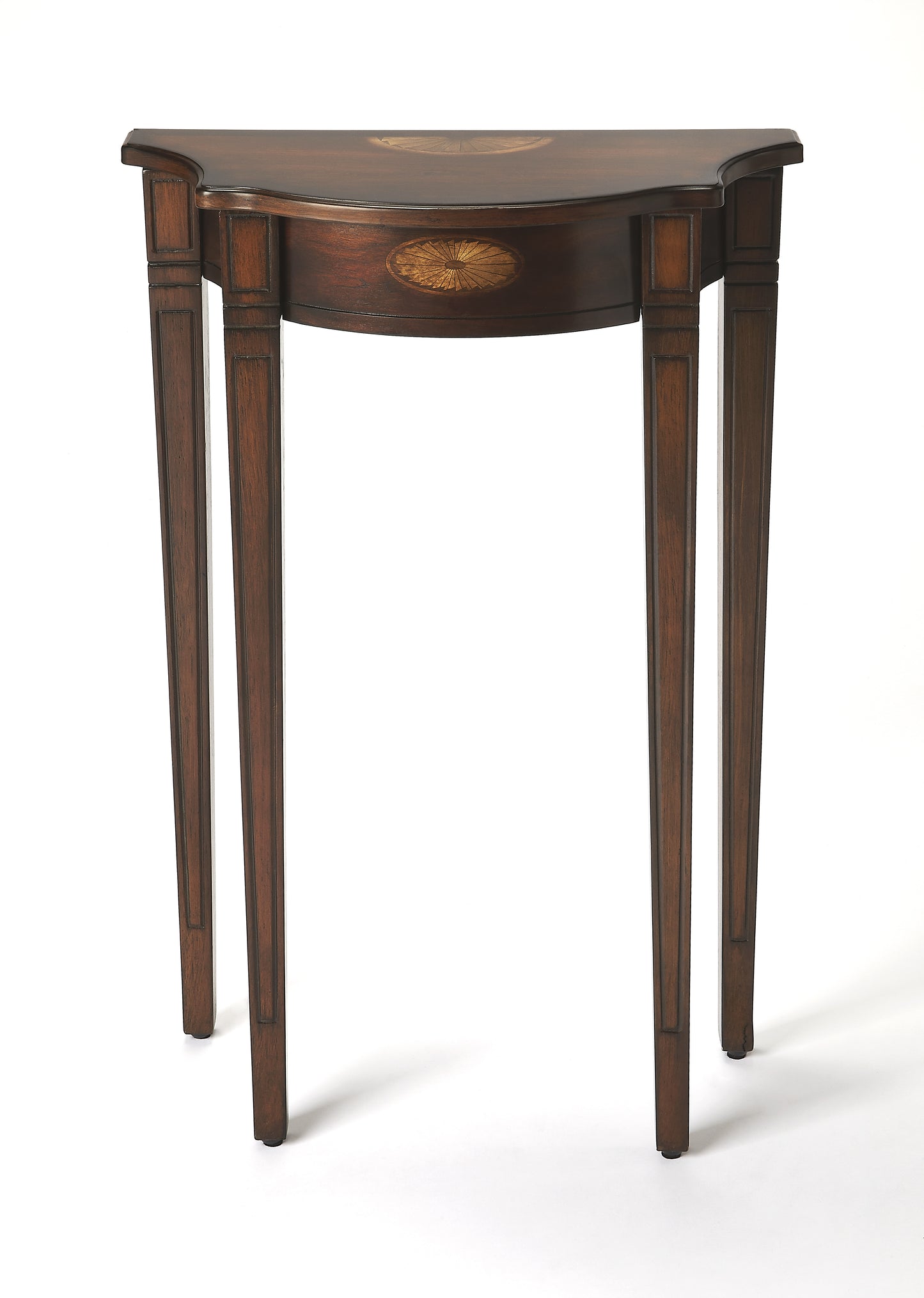 Butler Specialty Company Chester 20 in. W Demilune Wood Traditional Console Table, Dark Brown