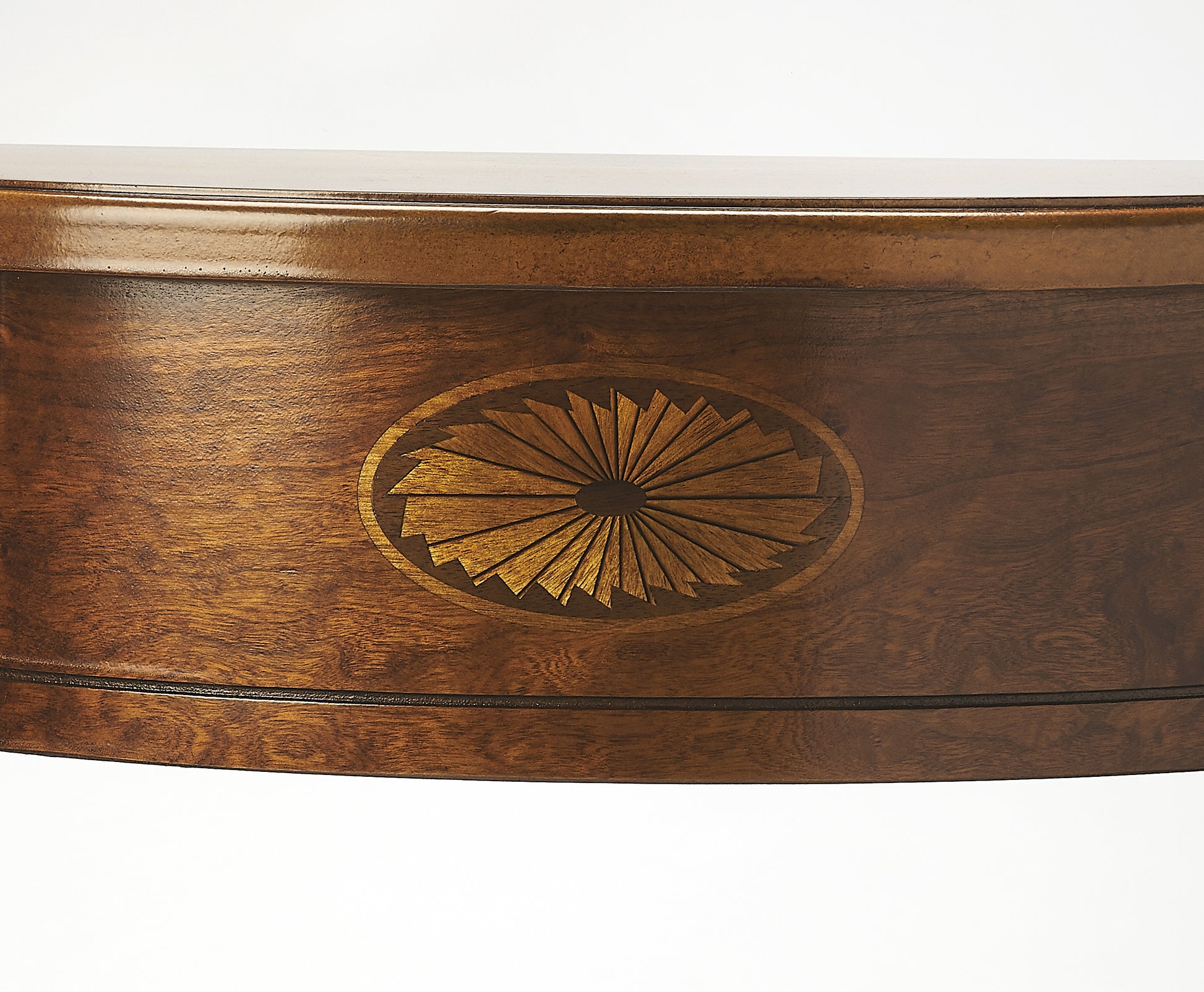 Butler Specialty Company Chester 20 in. W Demilune Wood Traditional Console Table, Medium Brown
