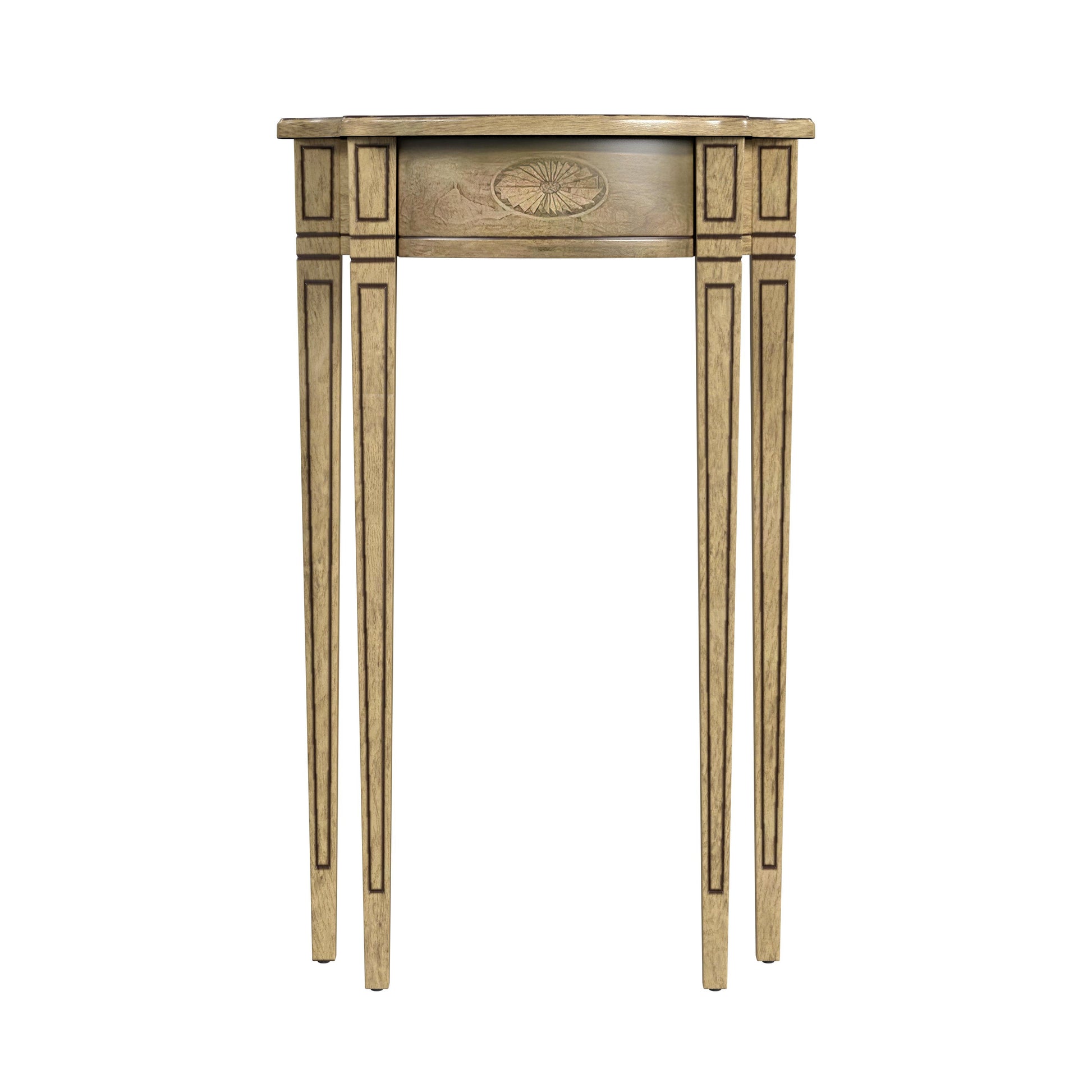 Butler Specialty Company Chester 20 in. W Demilune Wood Traditional Console Table, Beige
