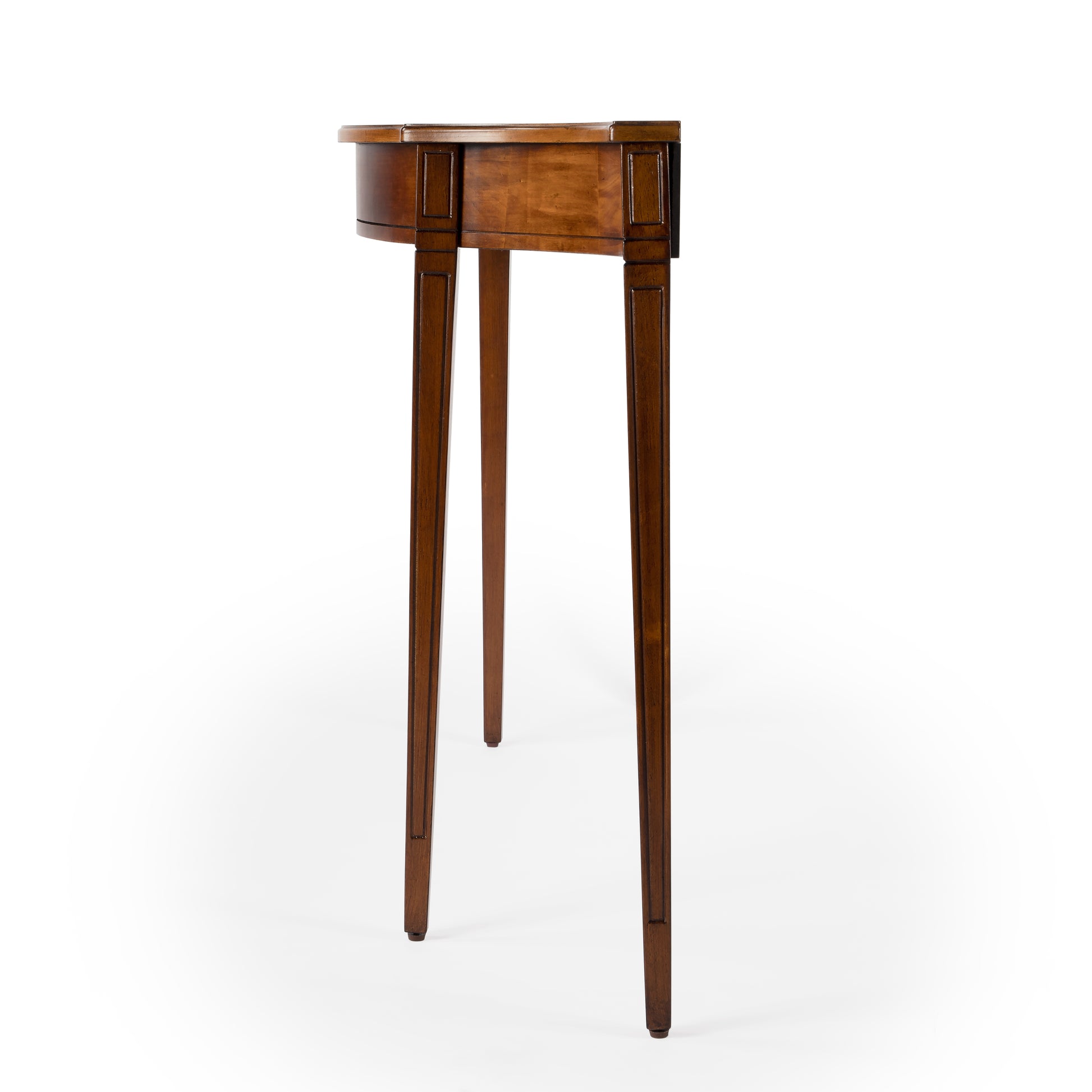 Butler Specialty Company Chester 54 in. W Demilune Wood Traditional Console Table, Medium Brown