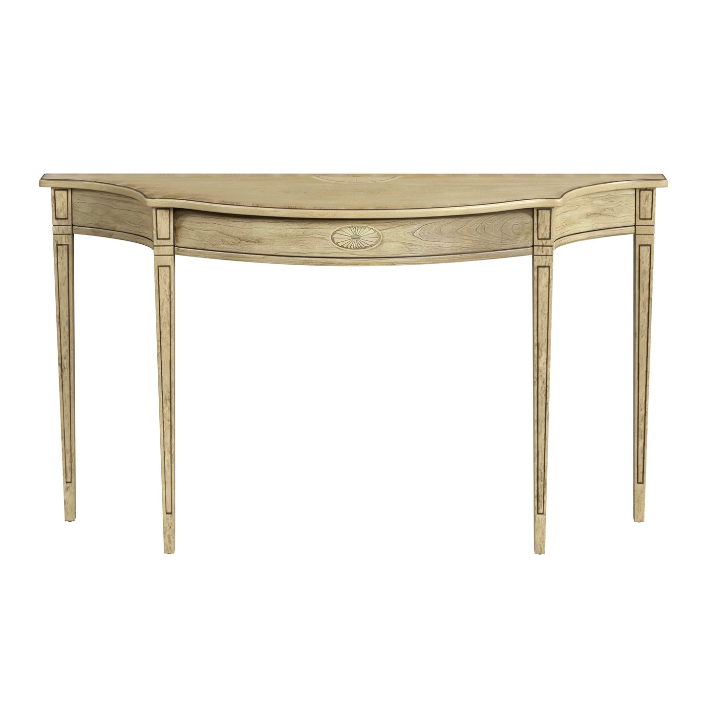 Butler Specialty Company Chester 54 in. W Demilune Wood Traditional Console Table, Beige