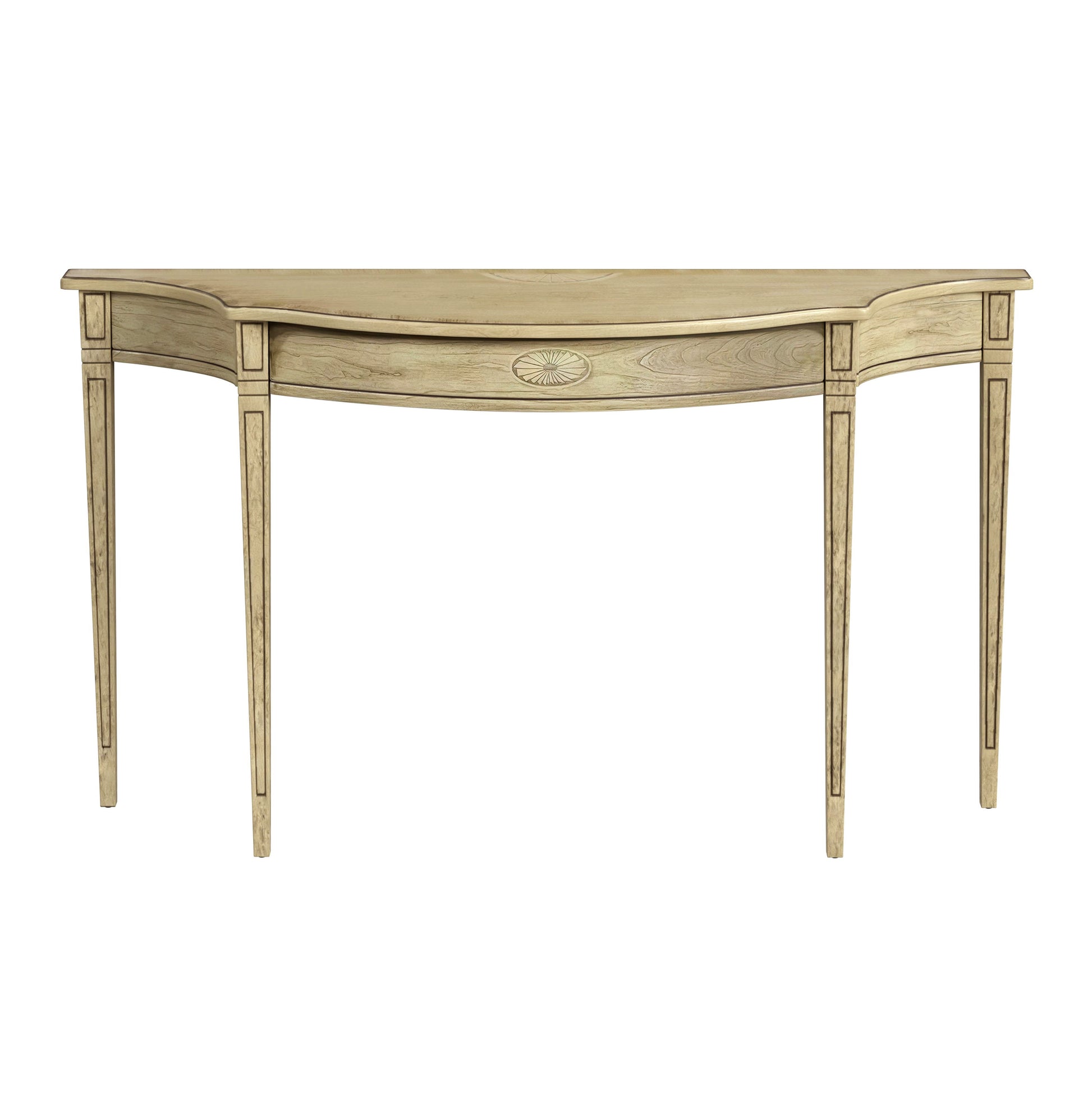 Butler Specialty Company Chester 54 in. W Demilune Wood Traditional Console Table, Beige