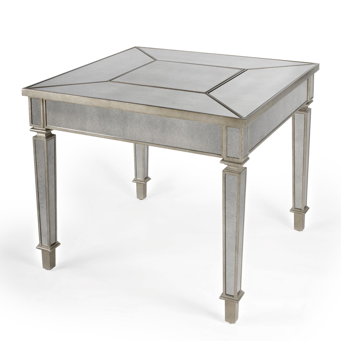 Butler Specialty Company Celeste 36 in. W Square Mirrored Game Table, Silver