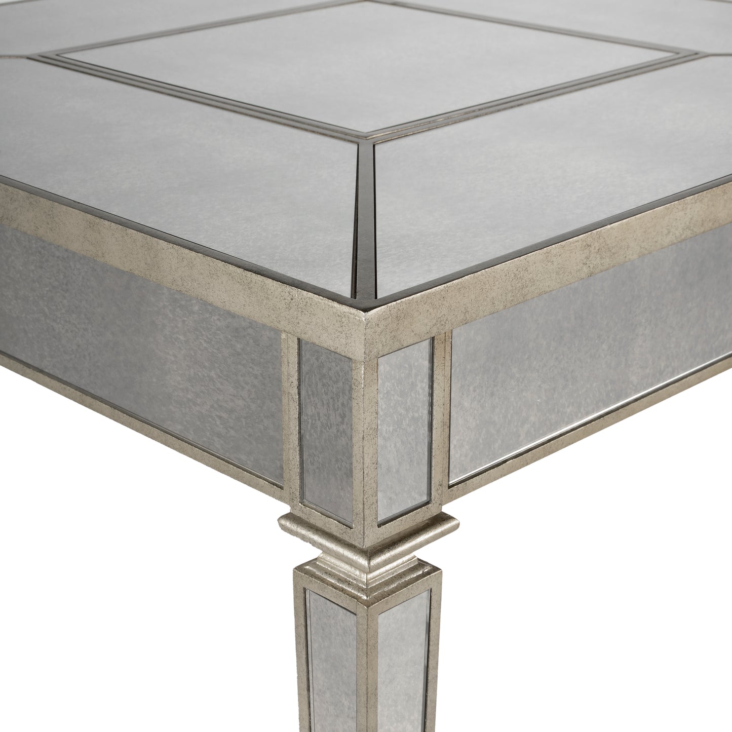 Butler Specialty Company Celeste 36 in. W Square Mirrored Game Table, Silver