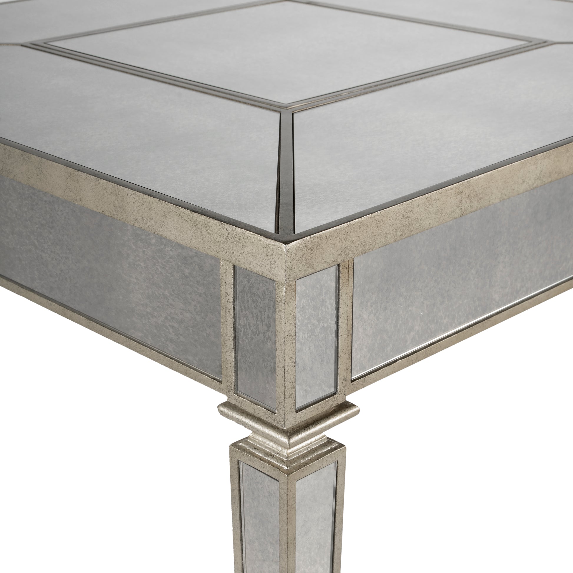 Butler Specialty Company Celeste 36 in. W Square Mirrored Game Table, Silver