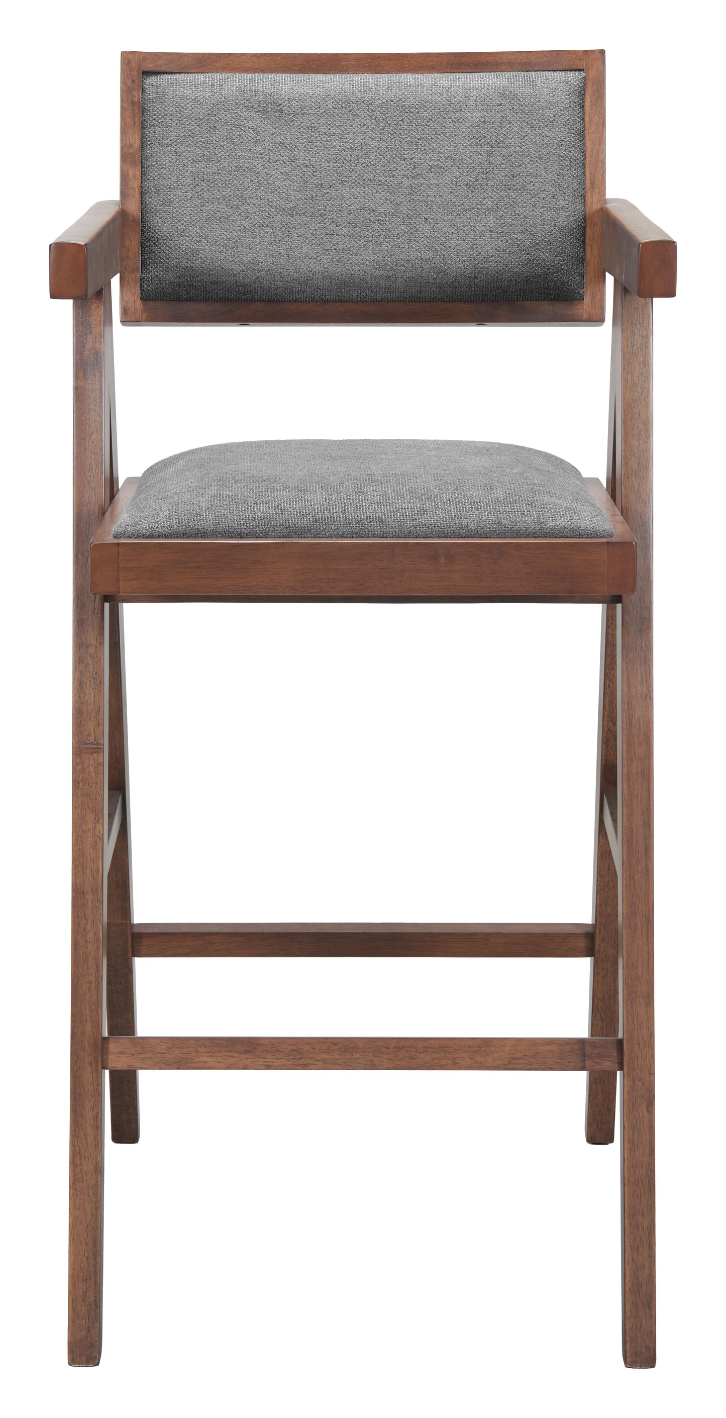 Delhi Barstool (Set of 2) Gray & Walnut - 3