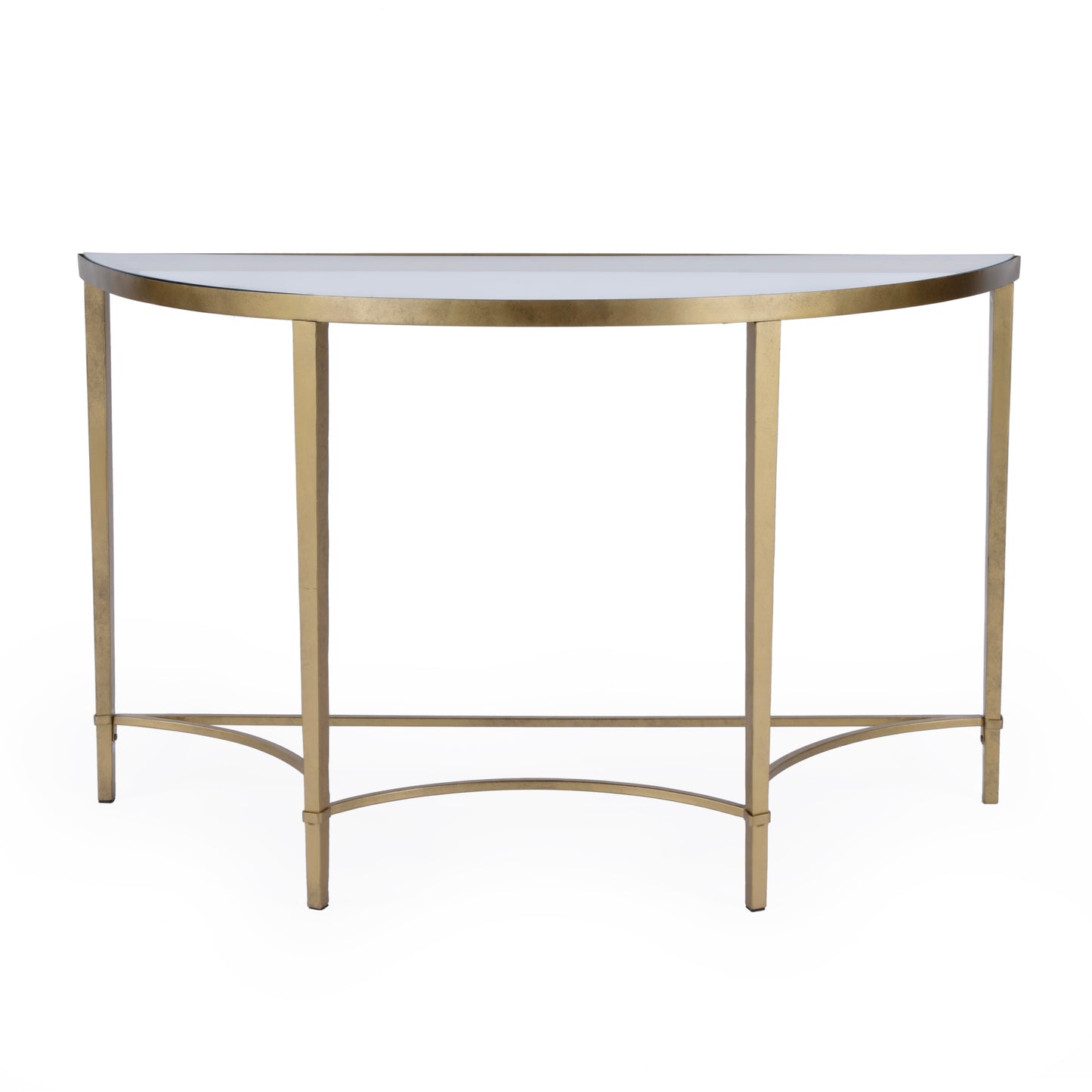 Butler Specialty Company Monica 50 in. W Demilne Glass and Metal Console Table, Gold