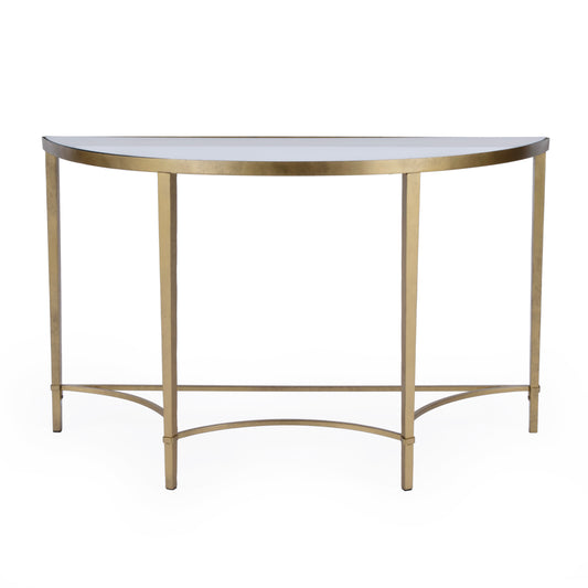 Butler Specialty Company Monica 50 in. W Demilne Glass and Metal Console Table, Gold