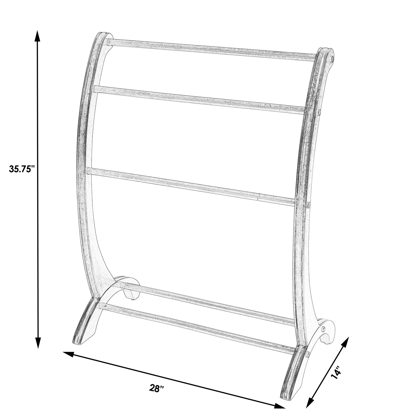 Nathaniel Blanket Stand in White 3804304