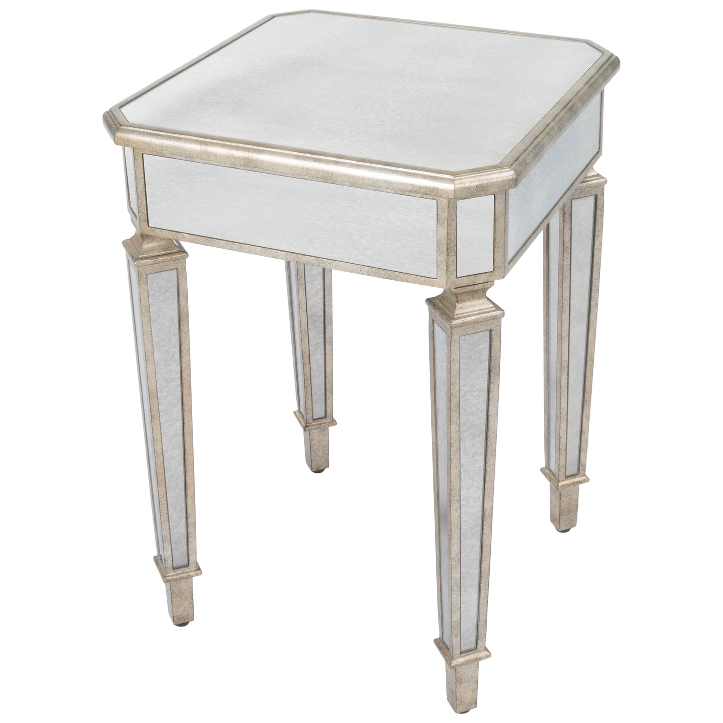 Butler Specialty Company Celeste 18 in. W Square Mirrored Side Table, Silver