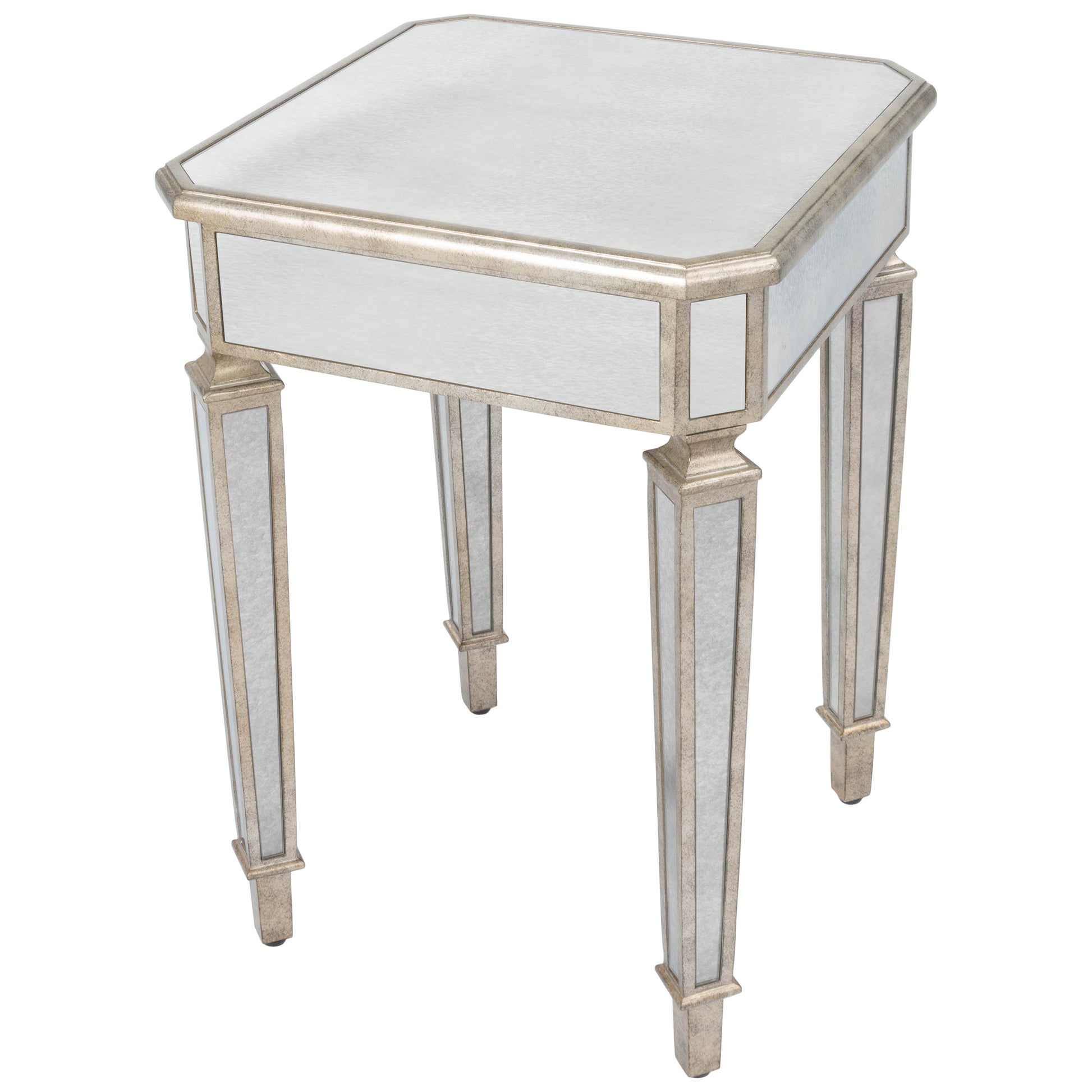 Butler Specialty Company Celeste 18 in. W Square Mirrored Side Table, Silver
