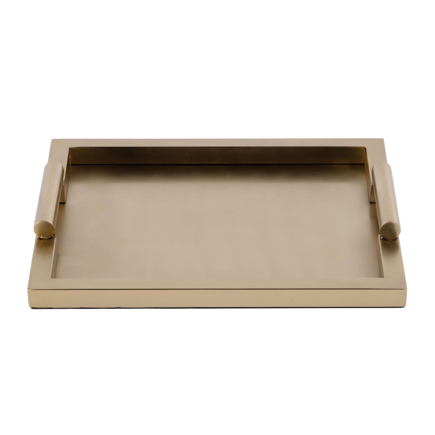 Butler Specialty Company Morante 17.5 in. W Rectangular Stainless Steel Serving Tray with Handles, Gold
