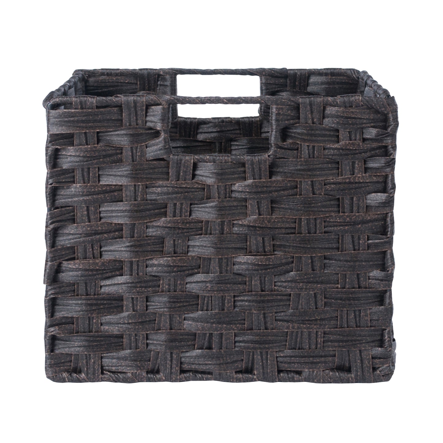 Melanie 3-Pc Foldable Woven Fiber Basket Set, Chocolate