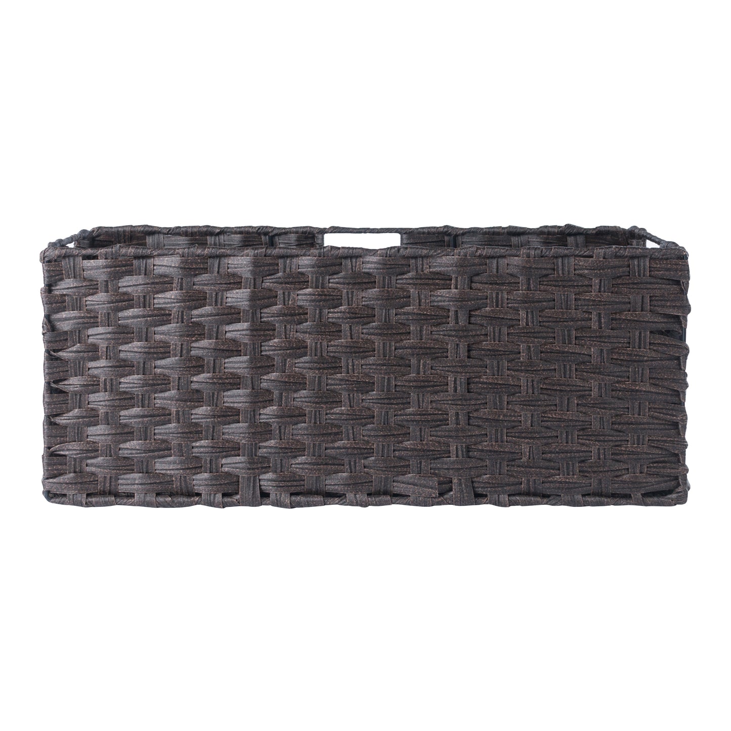 Melanie 3-Pc Foldable Woven Fiber Basket Set, Chocolate