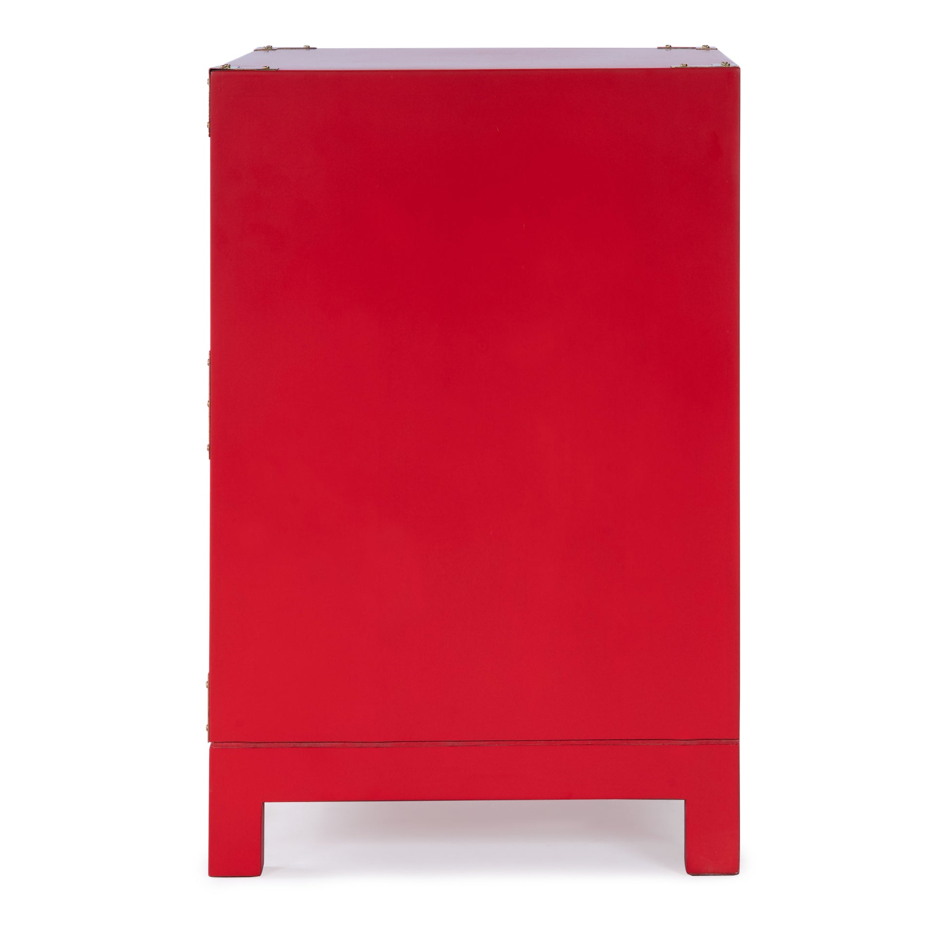 Butler Specialty Company Ardennes 20 in. W Rectangular Wood Campaign 2 Drawer End Table, Red