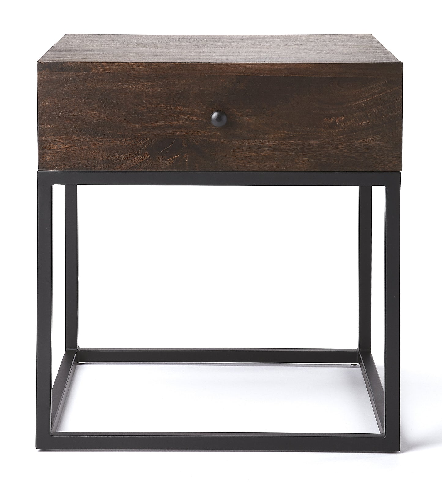 Brixton Coffee & Iron End Table in Dark Brown  3898403