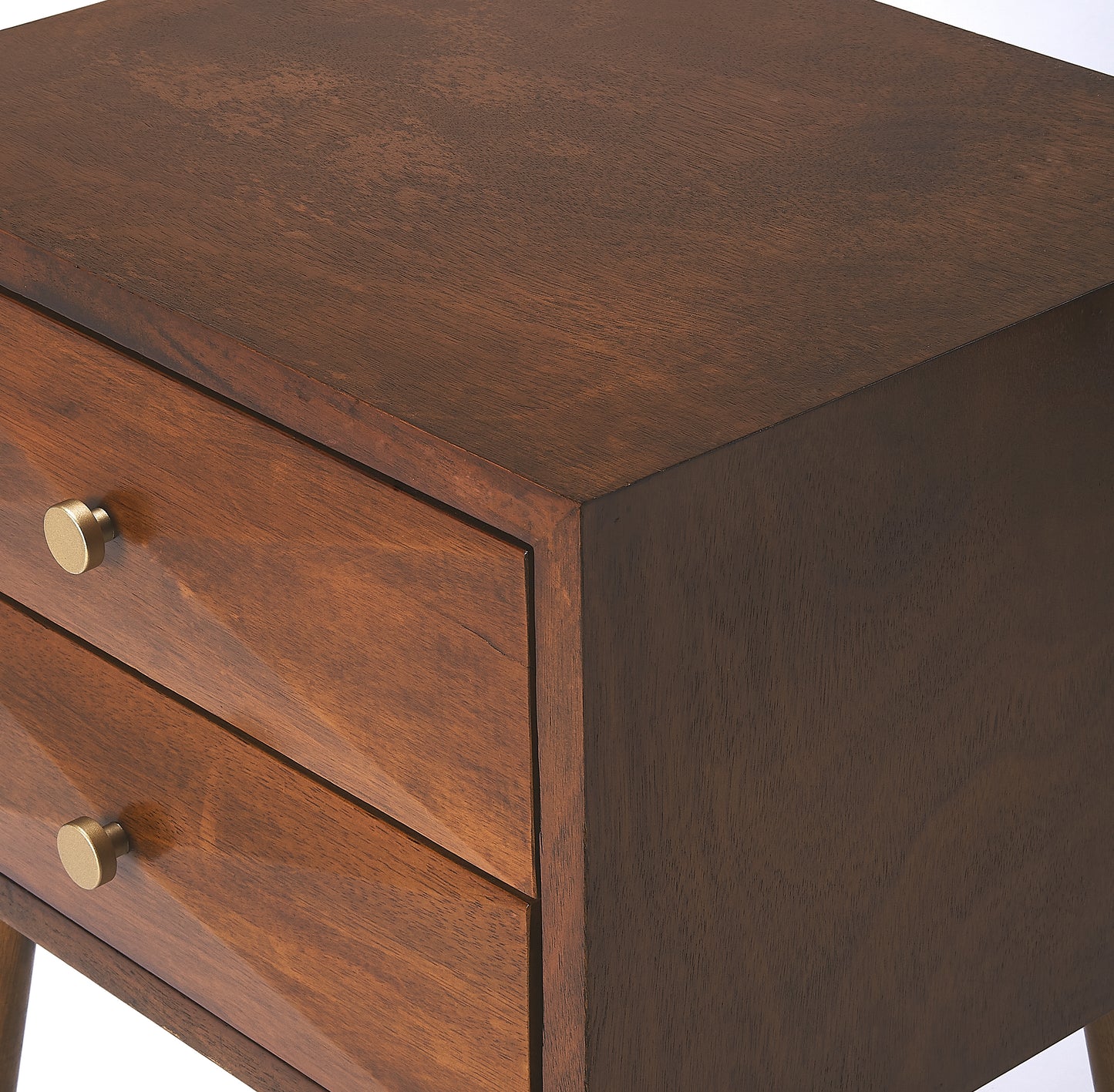 Butler Specialty Company Zelda 18 in. W Rectangular 2 Drawer Nightstand, Medium Brown
