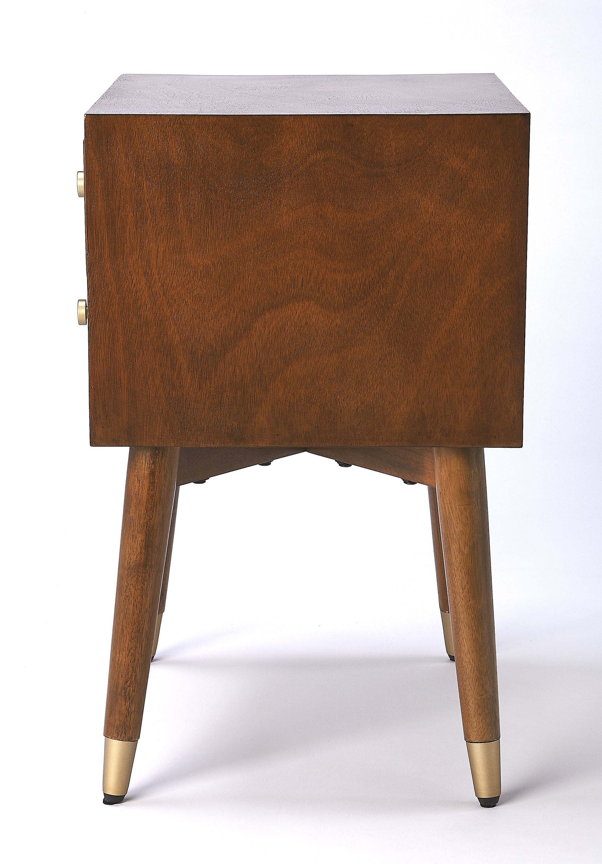 Butler Specialty Company Zelda 18 in. W Rectangular 2 Drawer Nightstand, Medium Brown
