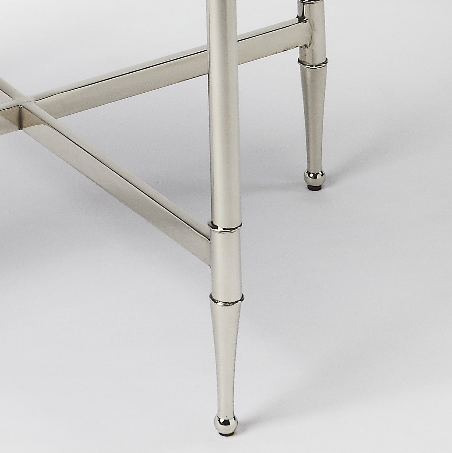 Butler Specialty Company Crosby 19 in. W Round Mirrored and Metal Side Table, Silver