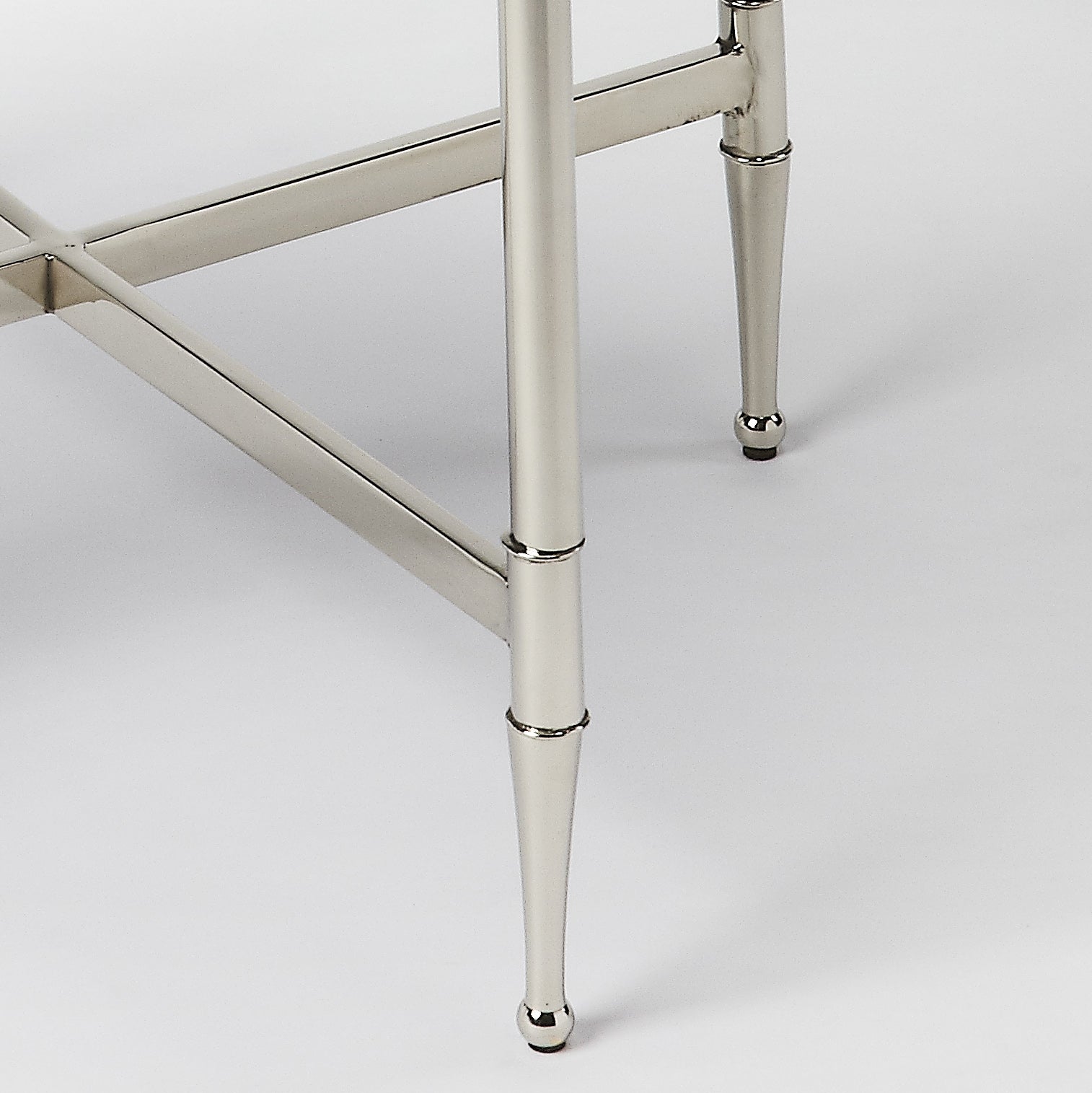 Butler Specialty Company Crosby 19 in. W Round Mirrored and Metal Side Table, Silver