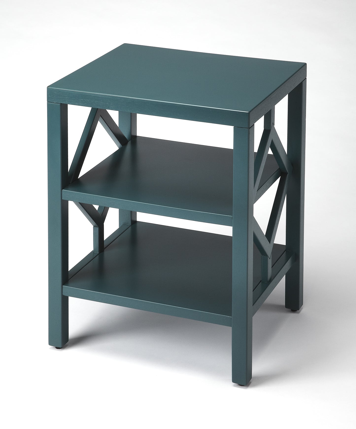 Butler Specialty Company Halcyon 17 in. W Rectangular Wood 2 Tier End Table, Blue