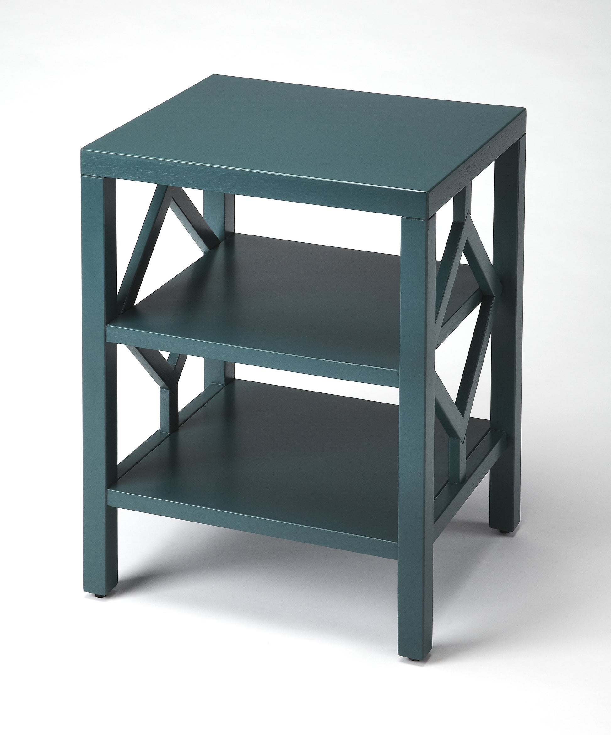 Butler Specialty Company Halcyon 17 in. W Rectangular Wood 2 Tier End Table, Blue