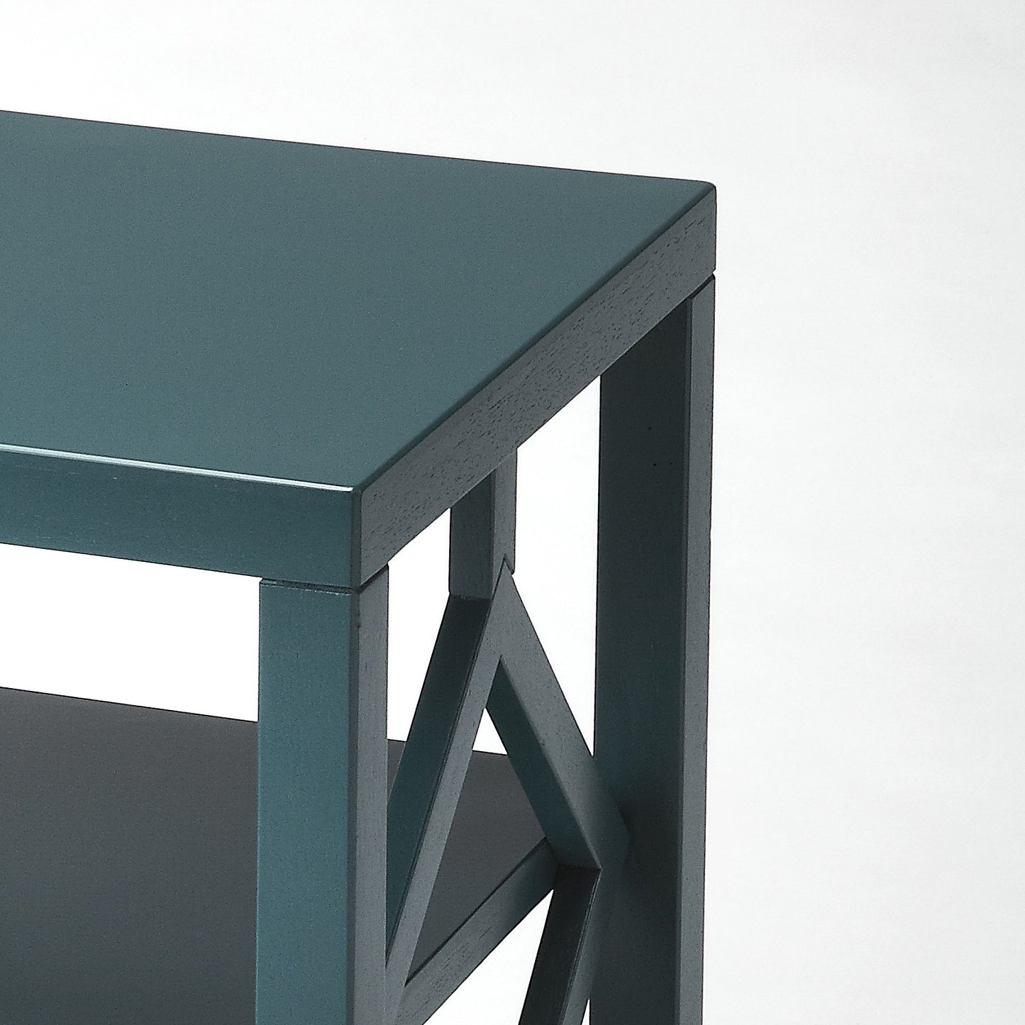 Butler Specialty Company Halcyon 17 in. W Rectangular Wood 2 Tier End Table, Blue