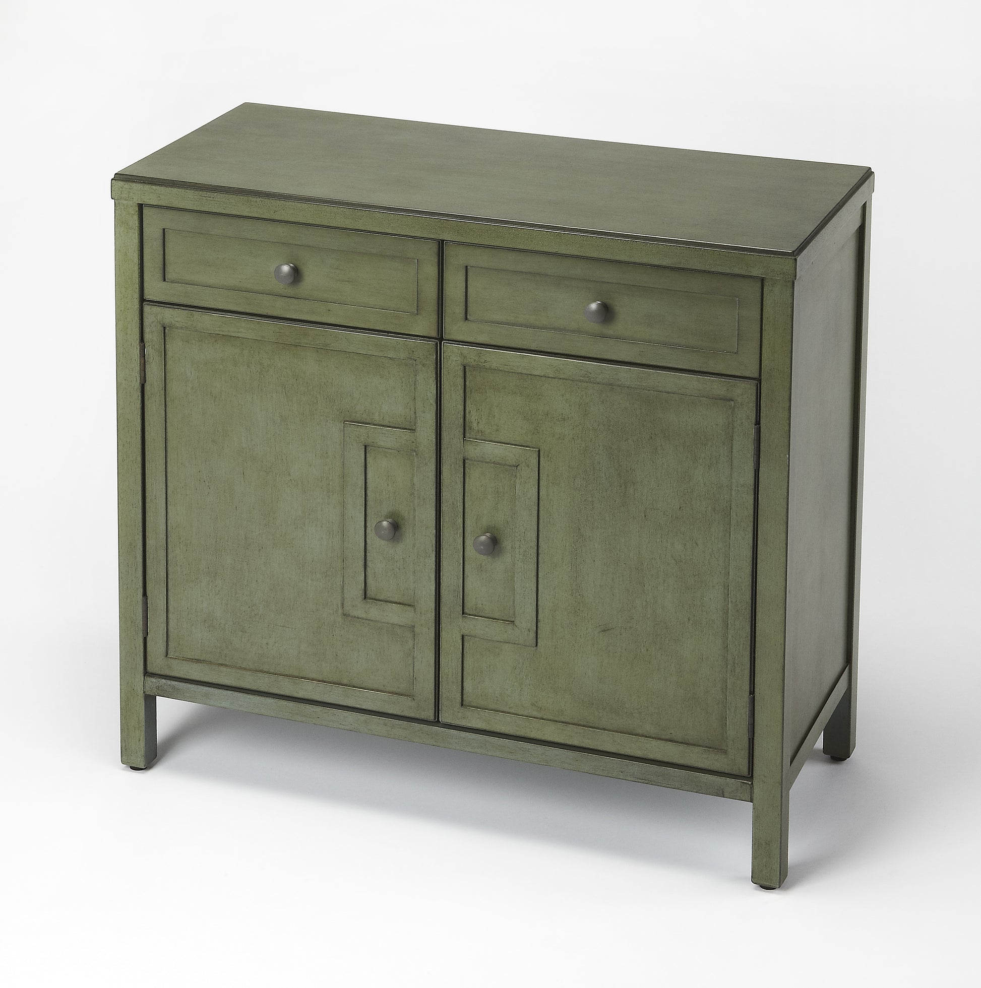 Butler Specialty Company Imperial 31 in. W Rectangular Wood 2 Drawer 2 Door Accent Cabinet, Green
