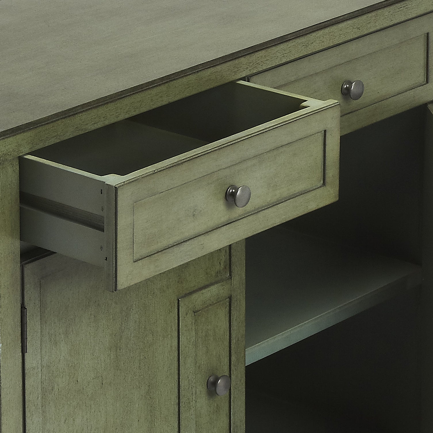 Butler Specialty Company Imperial 31 in. W Rectangular Wood 2 Drawer 2 Door Accent Cabinet, Green